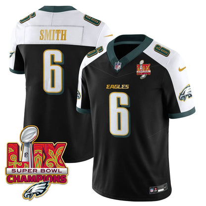 Philadelphia Eagles Super Bowl LIX Champions Gold Trim Vapor Limited Jersey - All Stitched