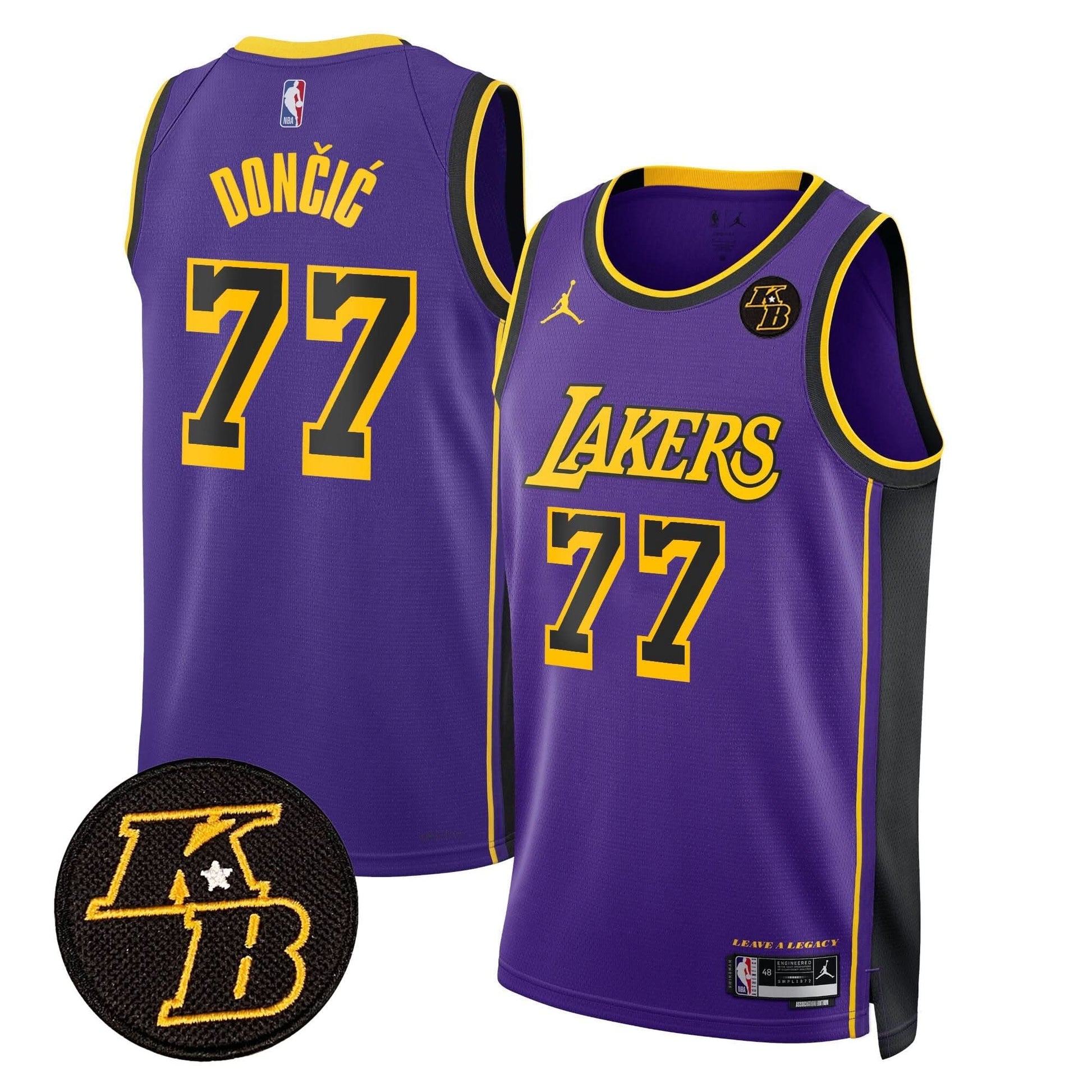 Los Angeles Lakers Kobe Bryant Patch Swingman Jersey - All Stitched