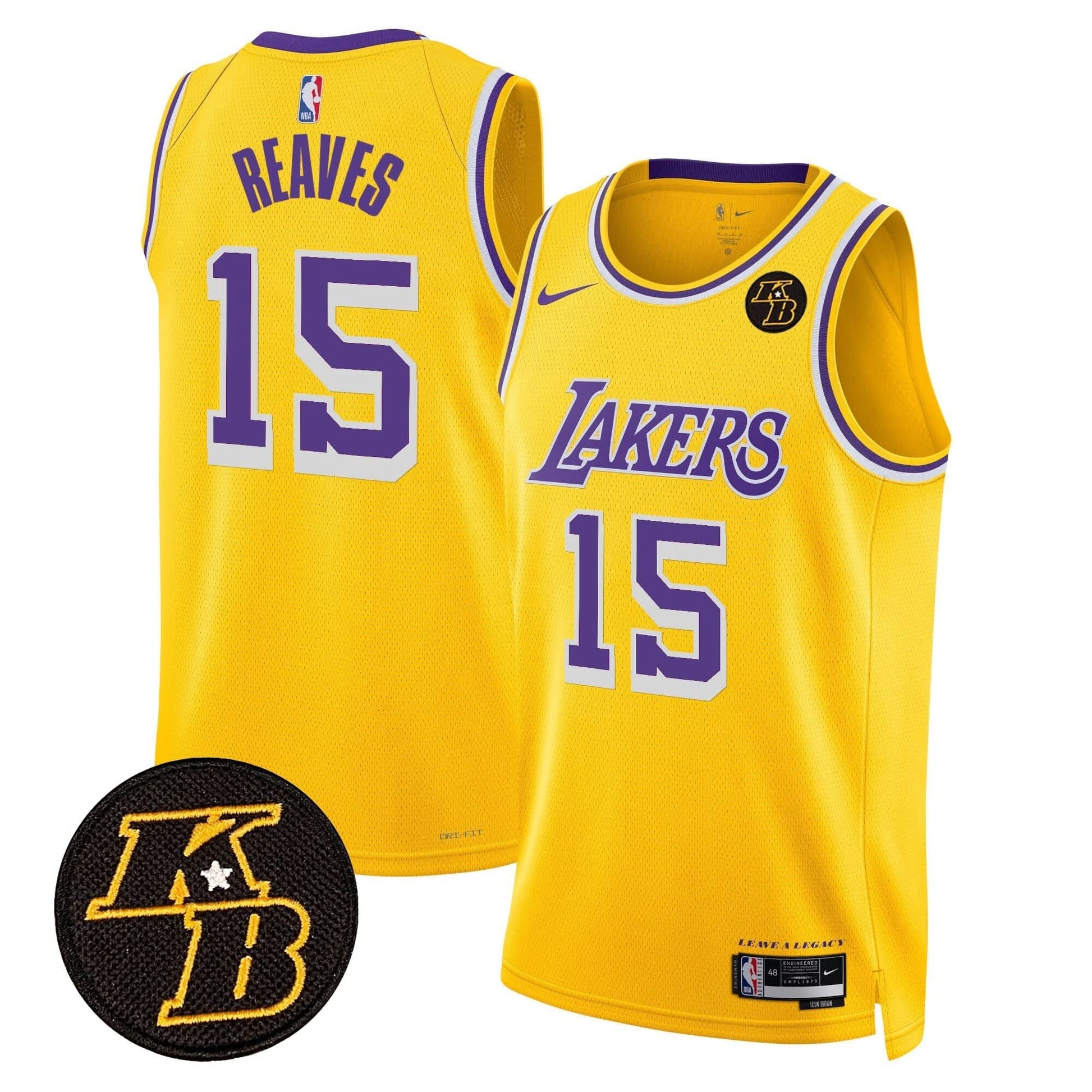 Los Angeles Lakers Kobe Bryant Patch Swingman Jersey - All Stitched