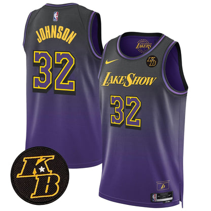 Los Angeles Lakers Kobe Bryant Patch Swingman Jersey - All Stitched