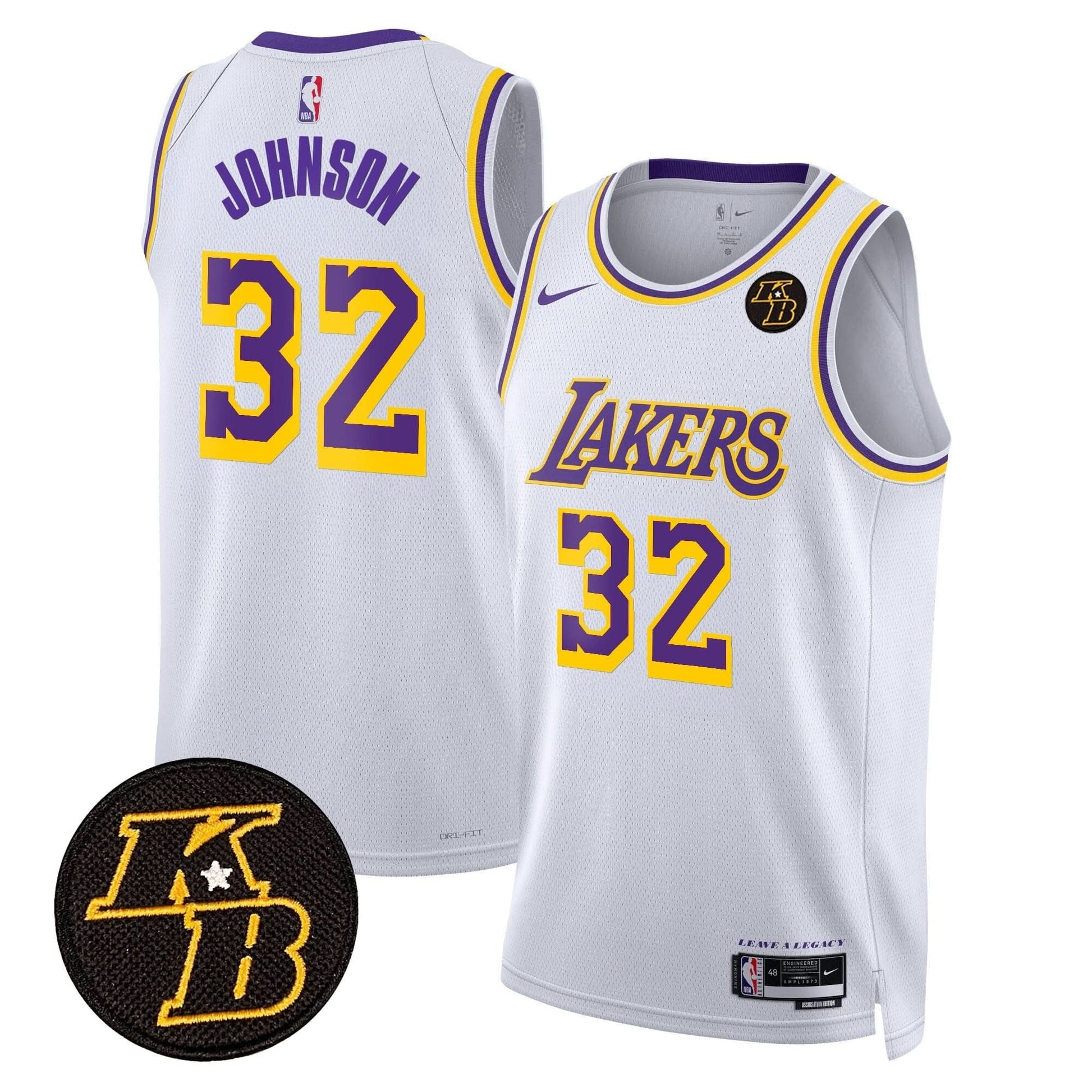 Los Angeles Lakers Kobe Bryant Patch Swingman Jersey - All Stitched