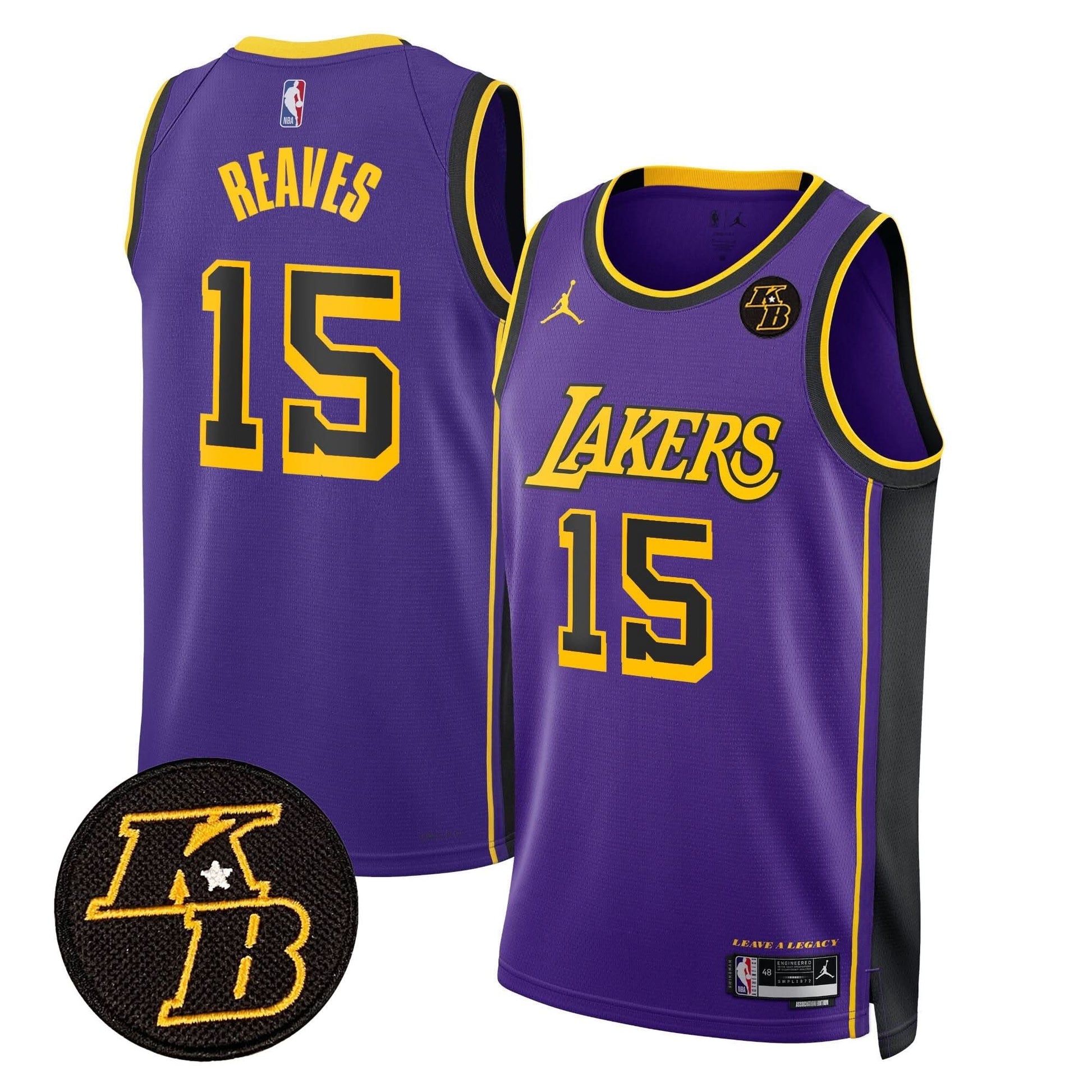 Los Angeles Lakers Kobe Bryant Patch Swingman Jersey - All Stitched
