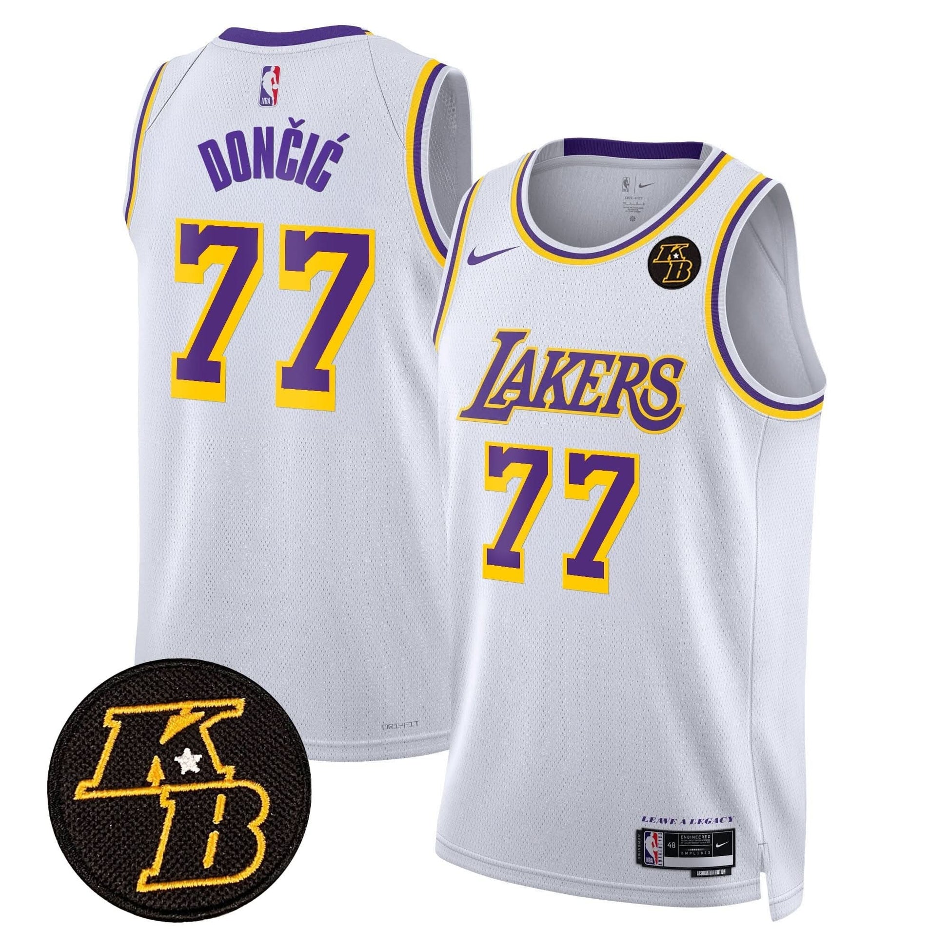 Los Angeles Lakers Kobe Bryant Patch Swingman Jersey - All Stitched