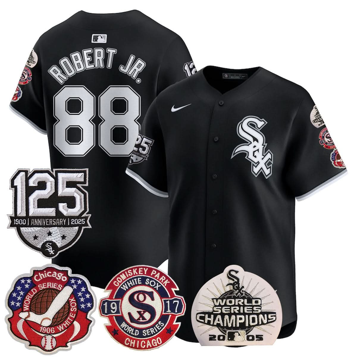 Chicago White Sox 125th Anniversary - World Series Champions Jersey - All Stitched