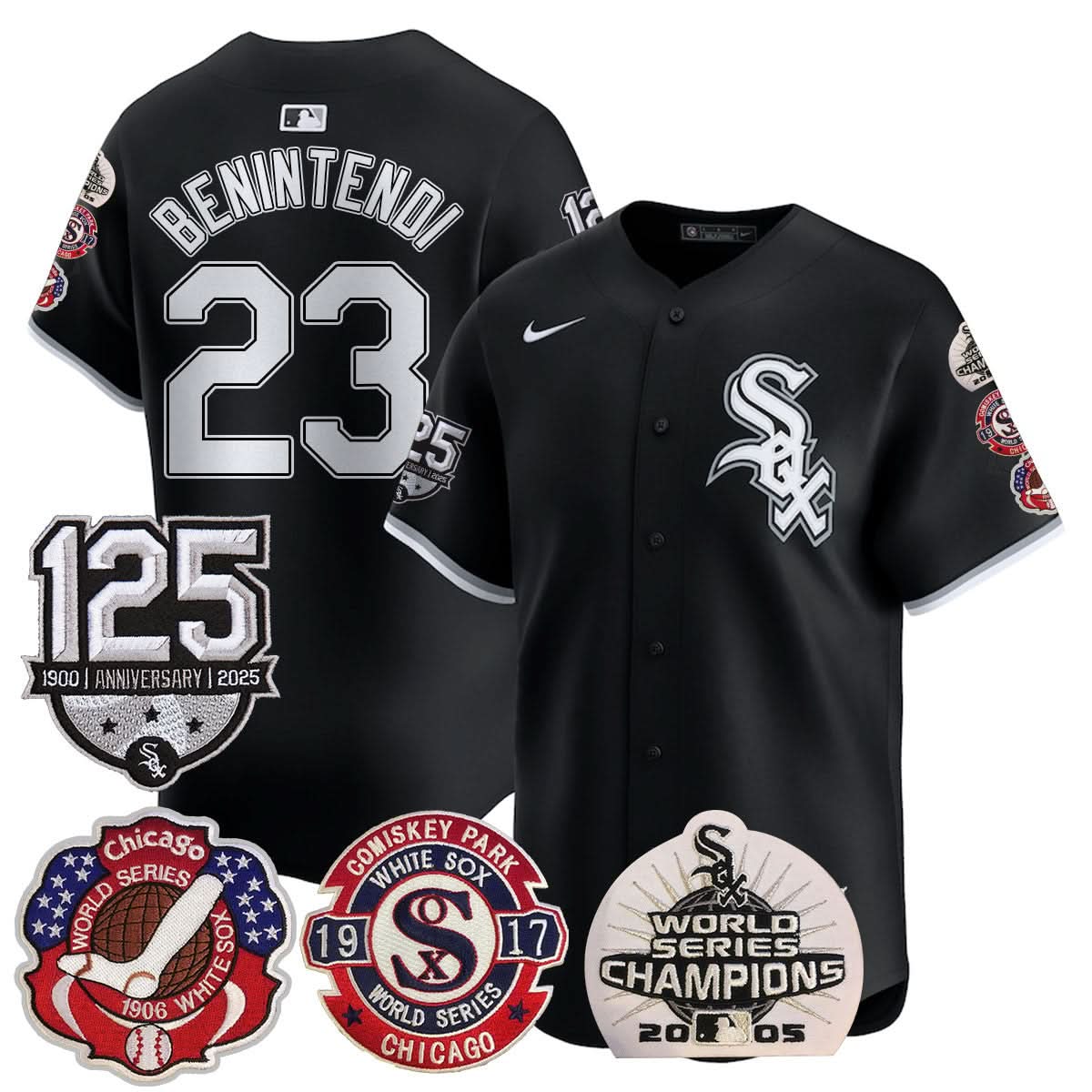 Chicago White Sox 125th Anniversary - World Series Champions Jersey - All Stitched