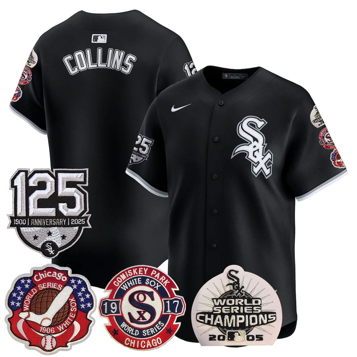 Chicago White Sox 125th Anniversary - World Series Champions Jersey - All Stitched