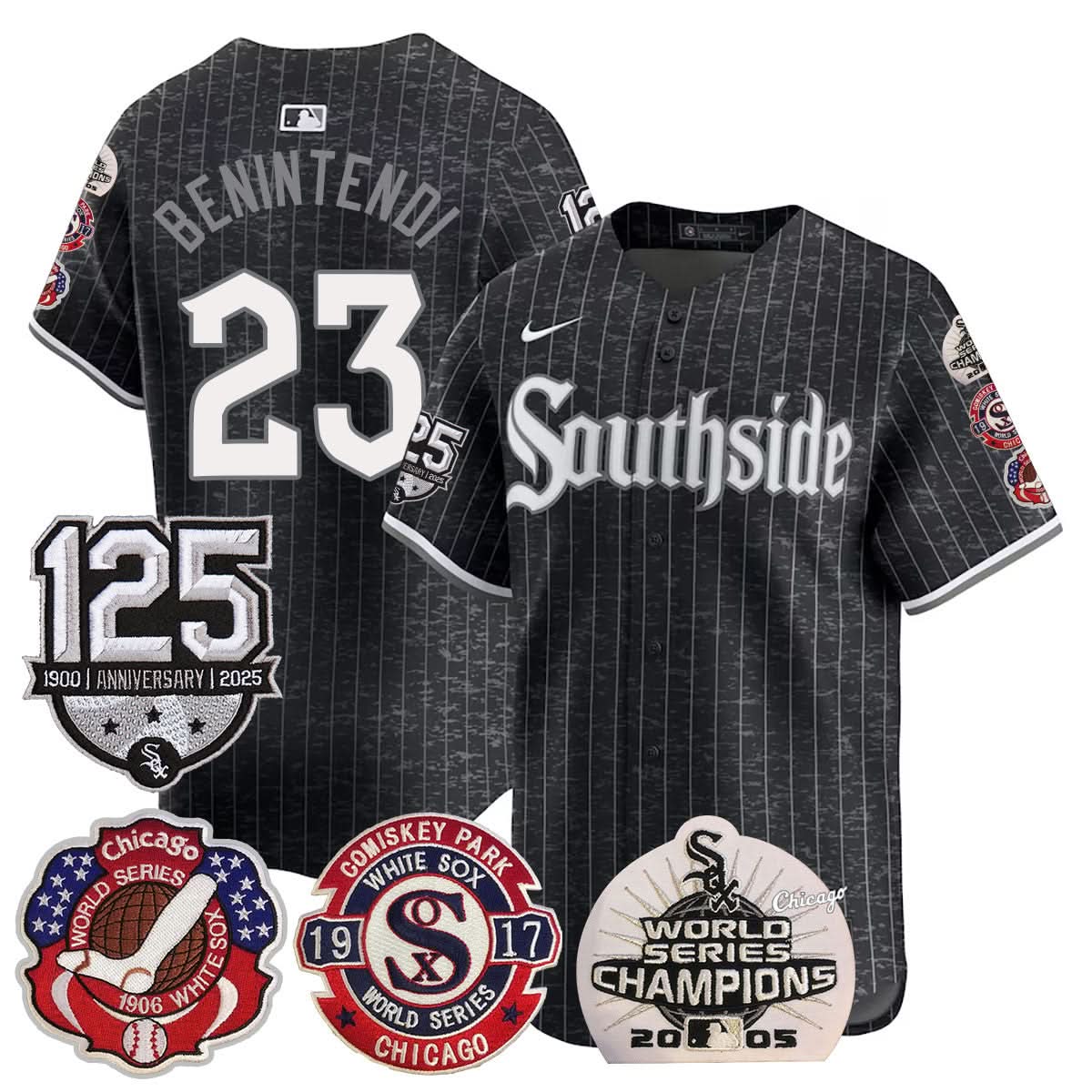 Chicago White Sox 125th Anniversary - World Series Champions Jersey - All Stitched