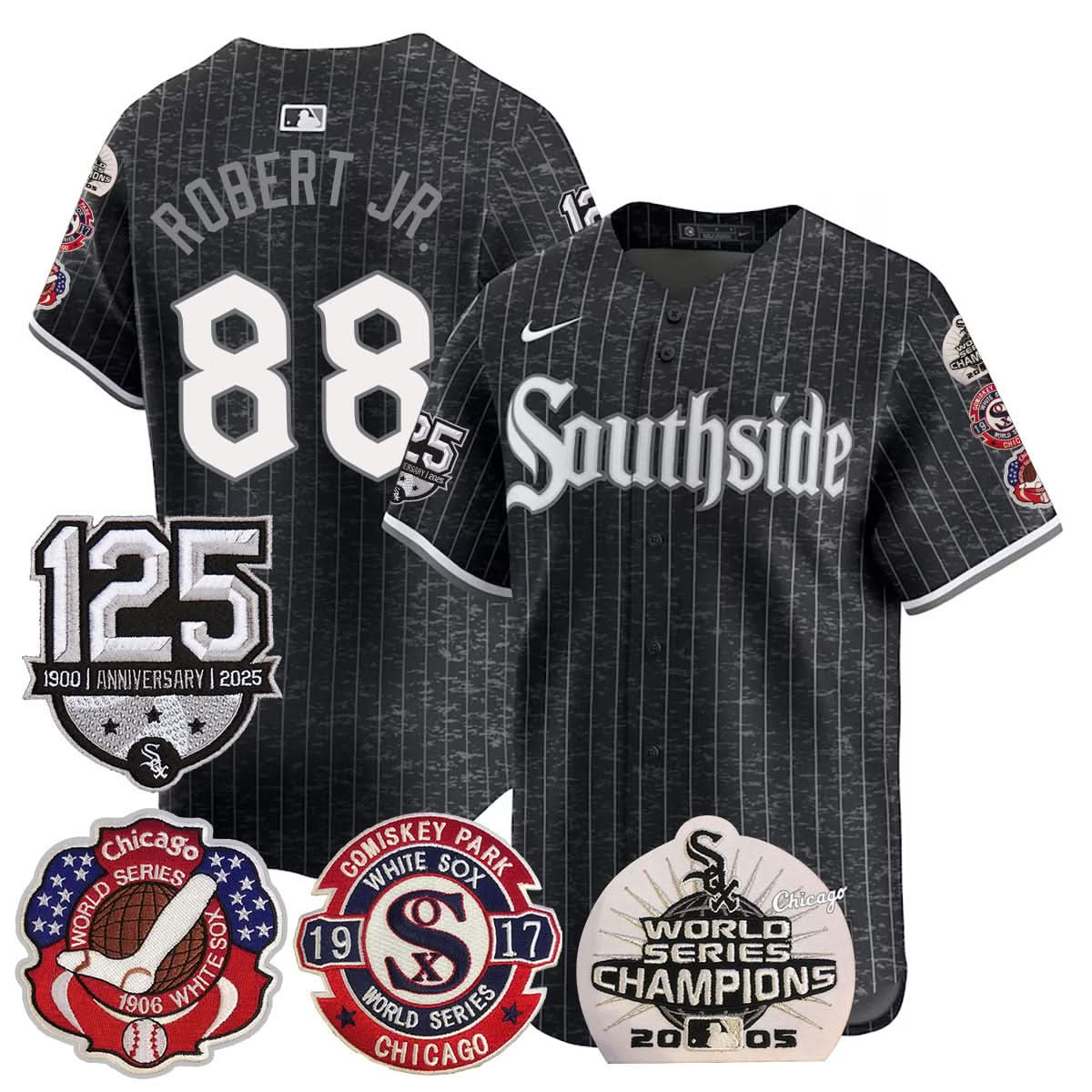 Chicago White Sox 125th Anniversary - World Series Champions Jersey - All Stitched