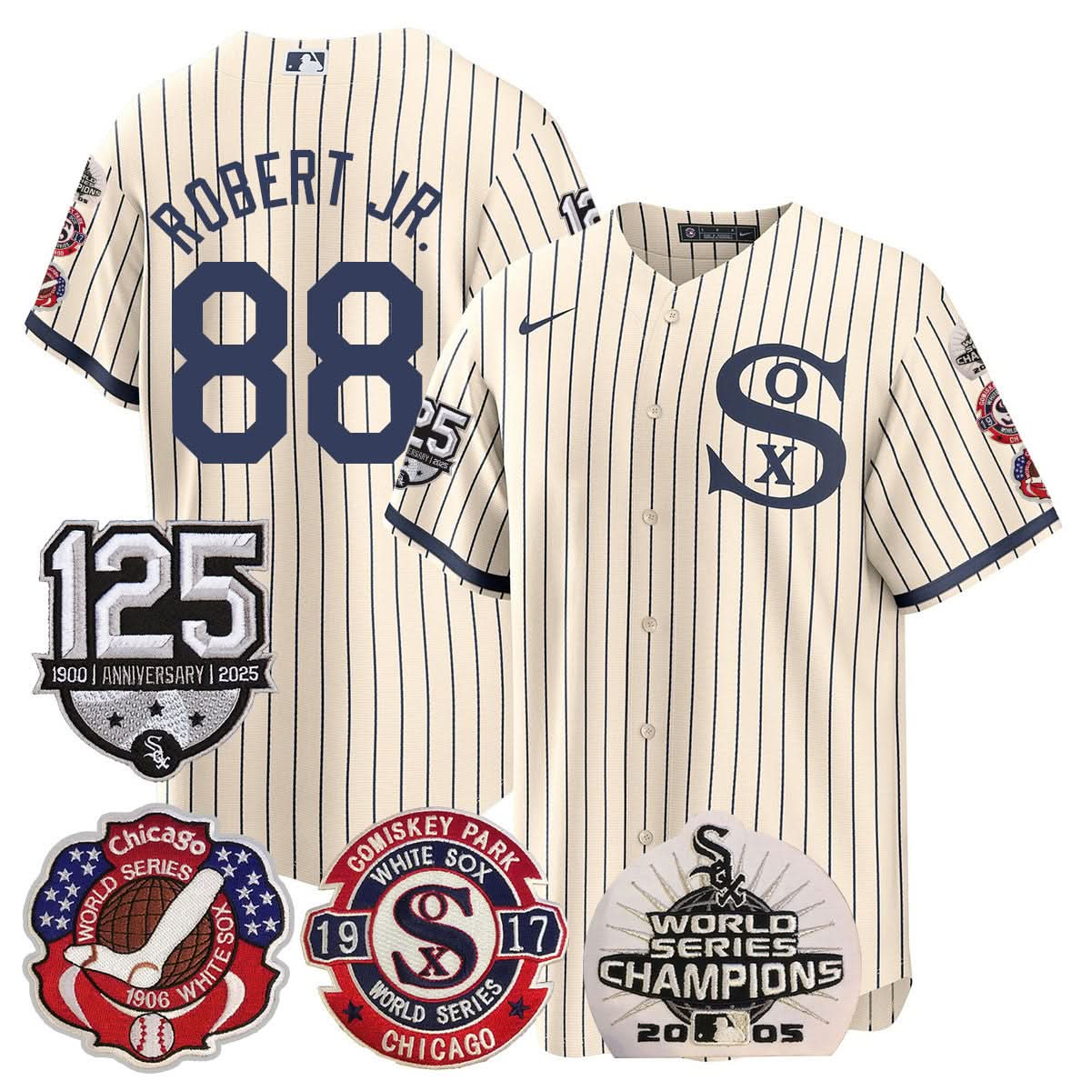 Chicago White Sox 125th Anniversary - World Series Champions Jersey - All Stitched