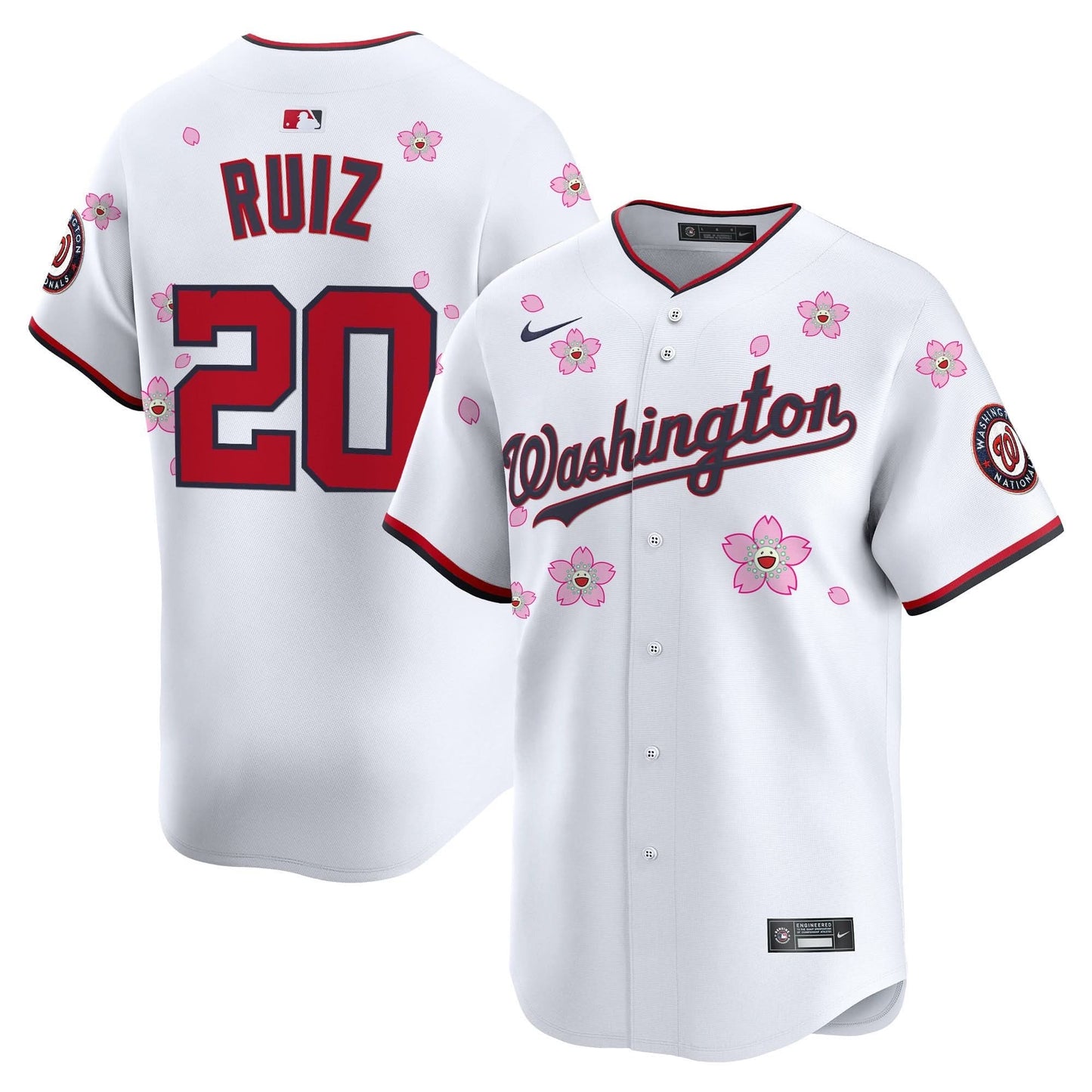 Washington Nationals Cherry Blossom Vapor Premier Limited Jersey - Stitched