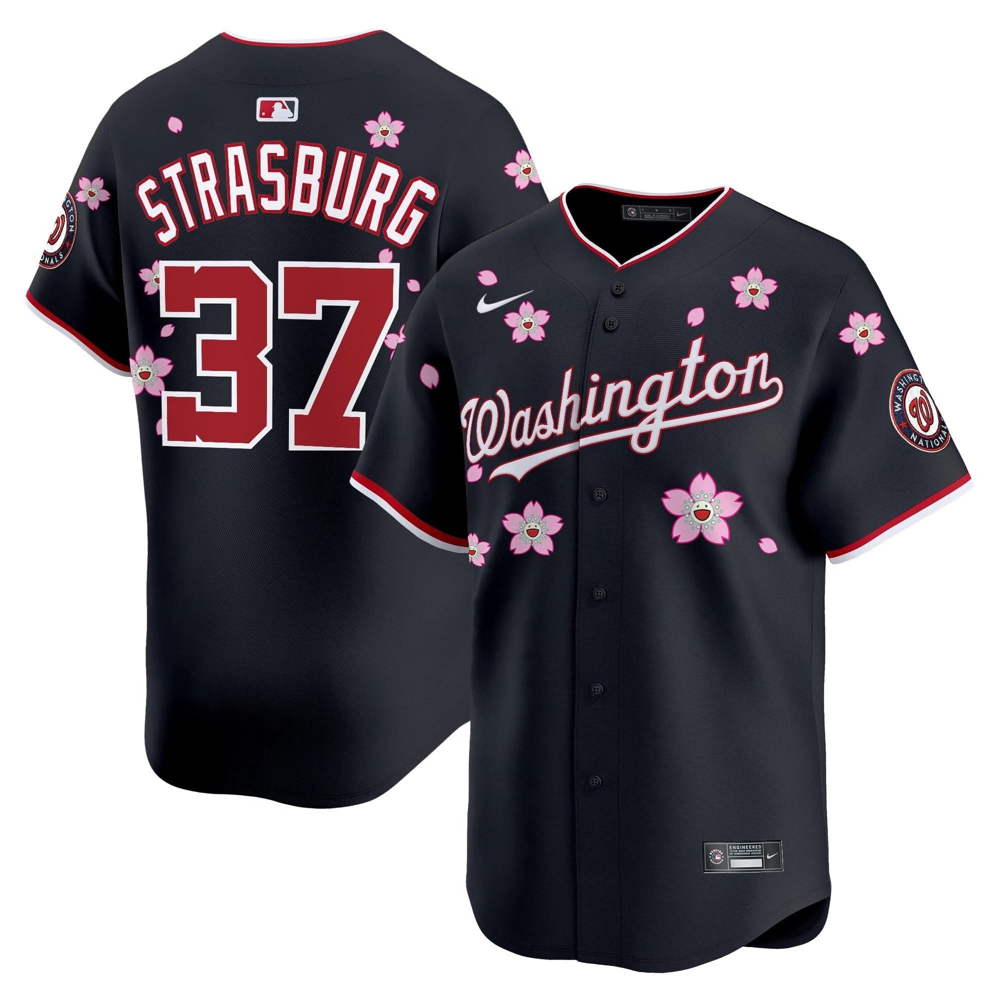 Washington Nationals Cherry Blossom Vapor Premier Limited Jersey - Stitched