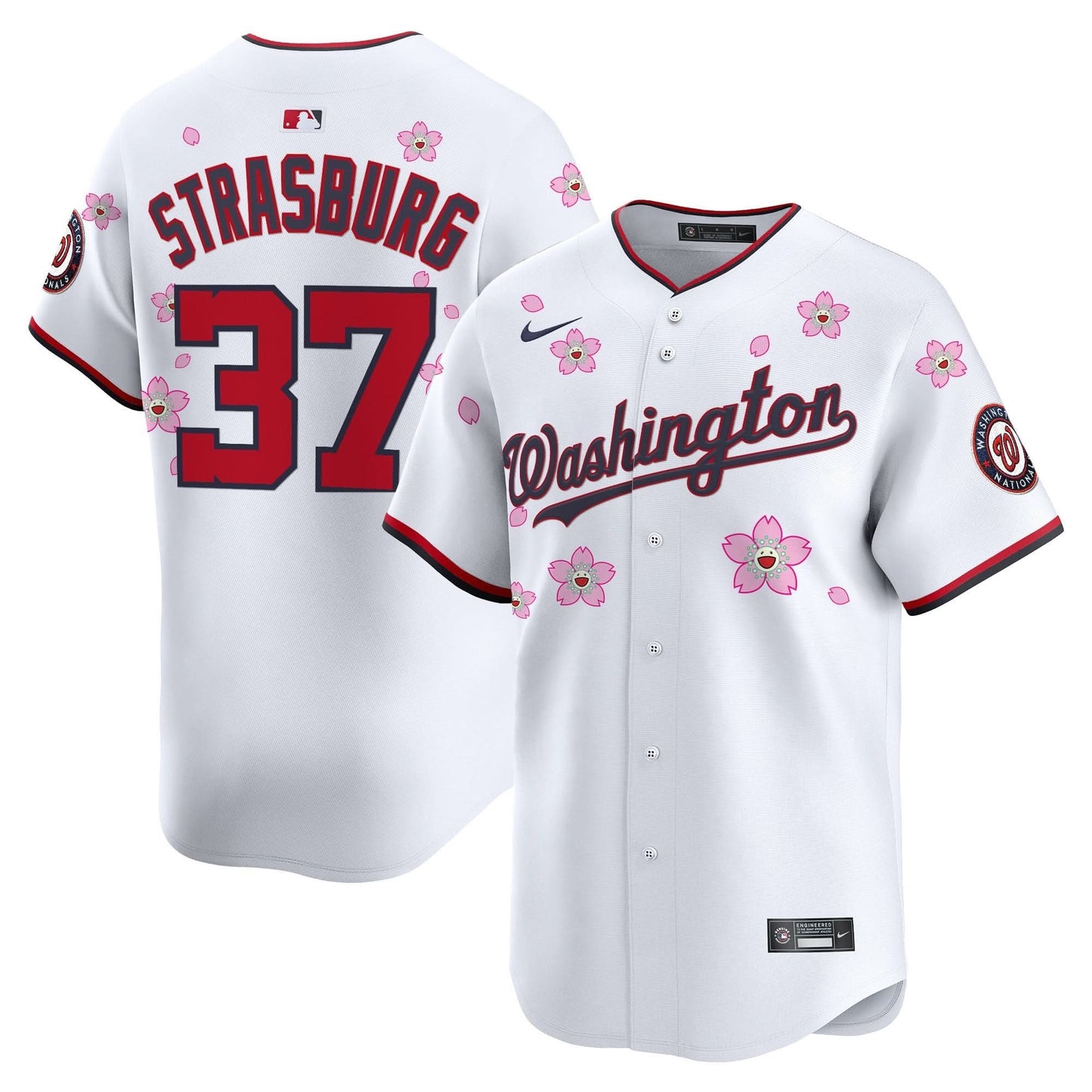 Washington Nationals Cherry Blossom Vapor Premier Limited Jersey - Stitched