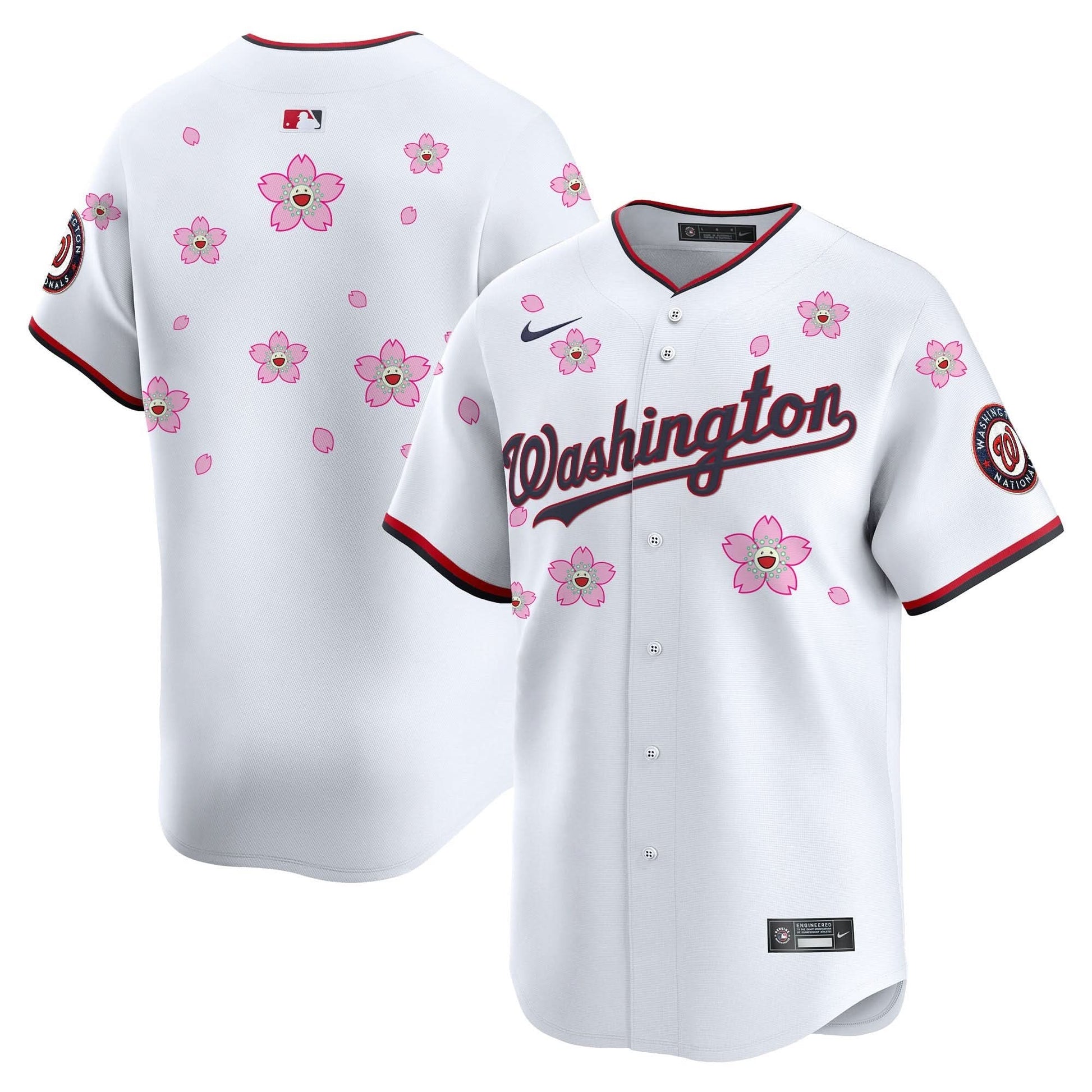Washington Nationals Cherry Blossom Vapor Premier Limited Jersey - Stitched