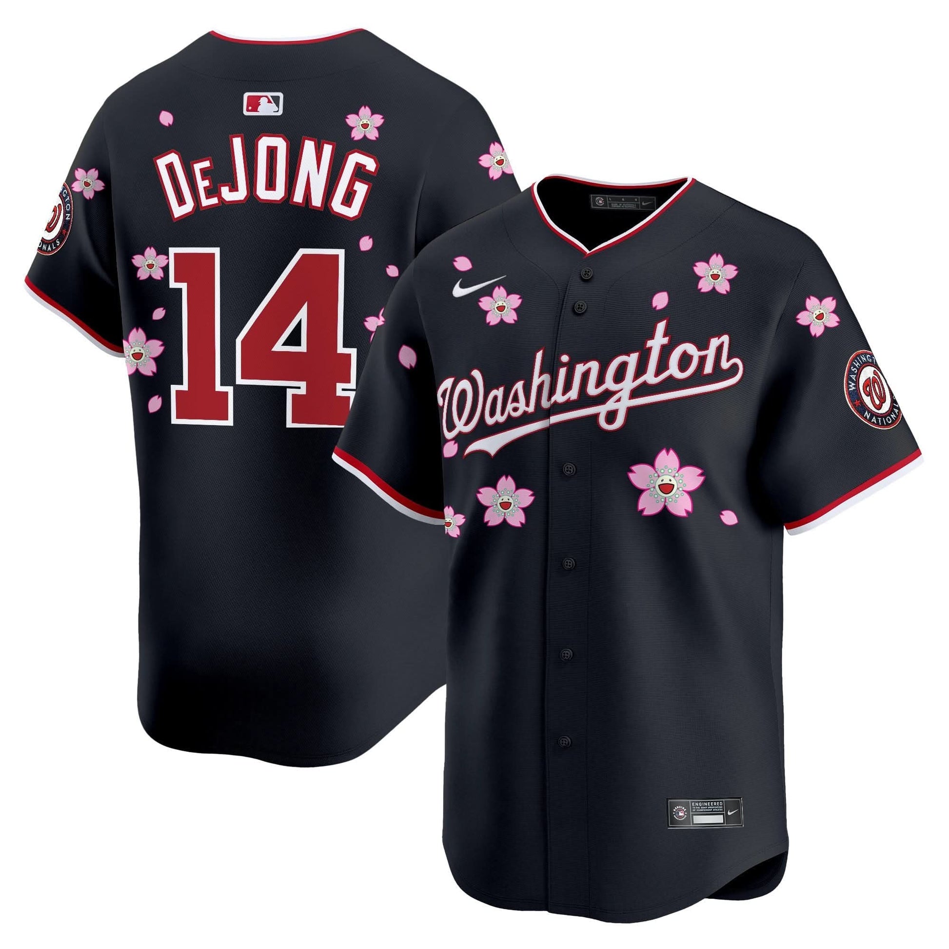 Washington Nationals Cherry Blossom Vapor Premier Limited Jersey - Stitched