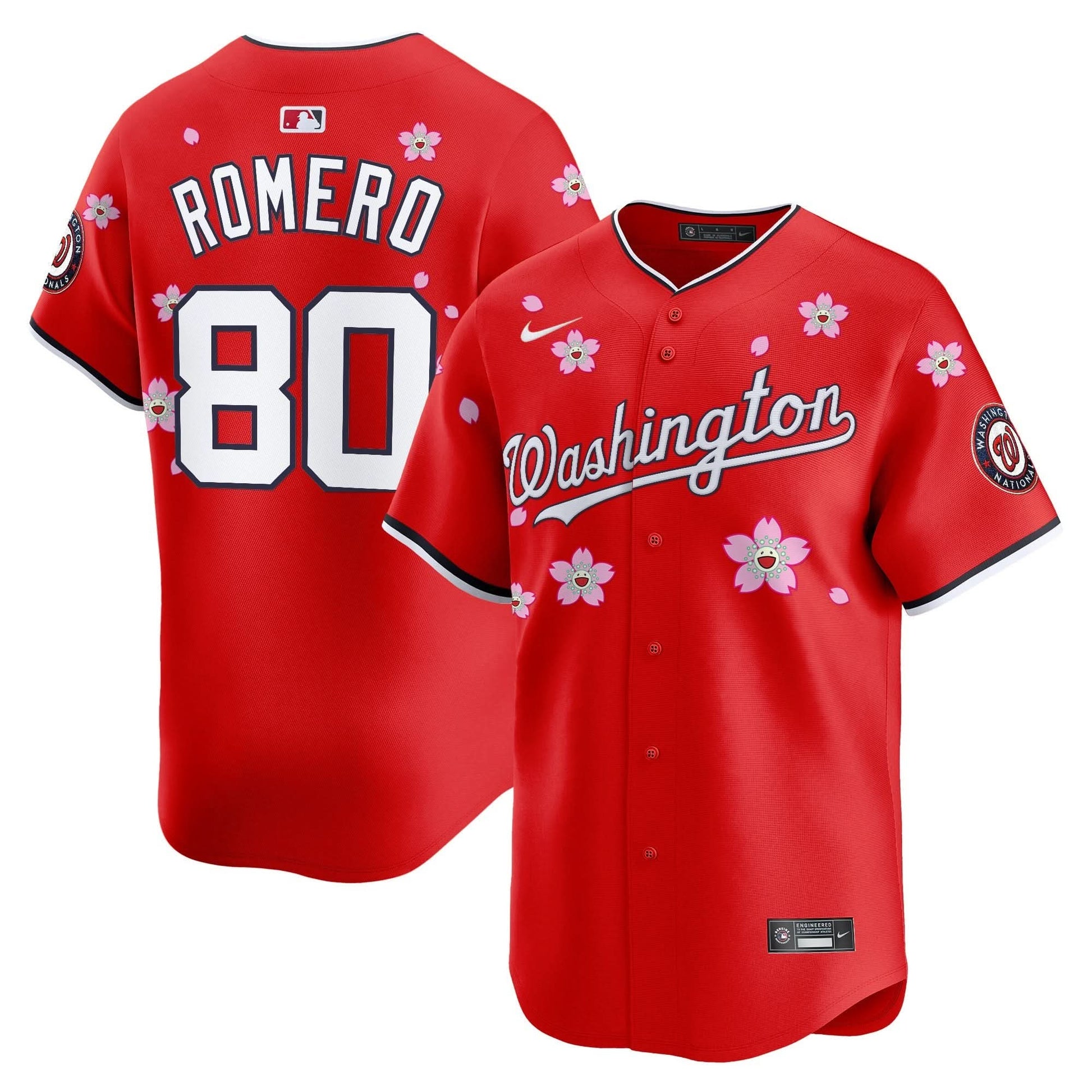 Washington Nationals Cherry Blossom Vapor Premier Limited Jersey - Stitched