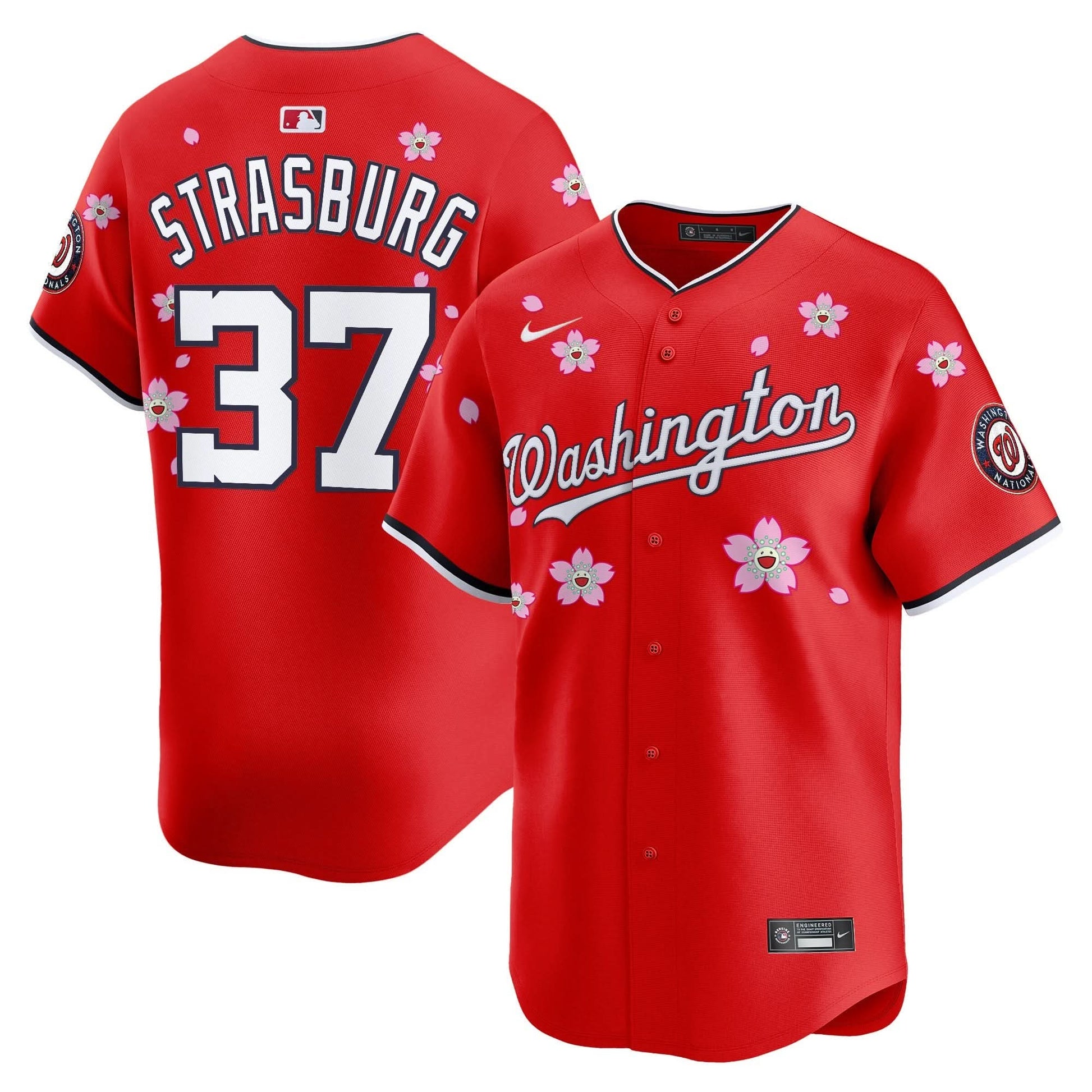 Washington Nationals Cherry Blossom Vapor Premier Limited Jersey - Stitched