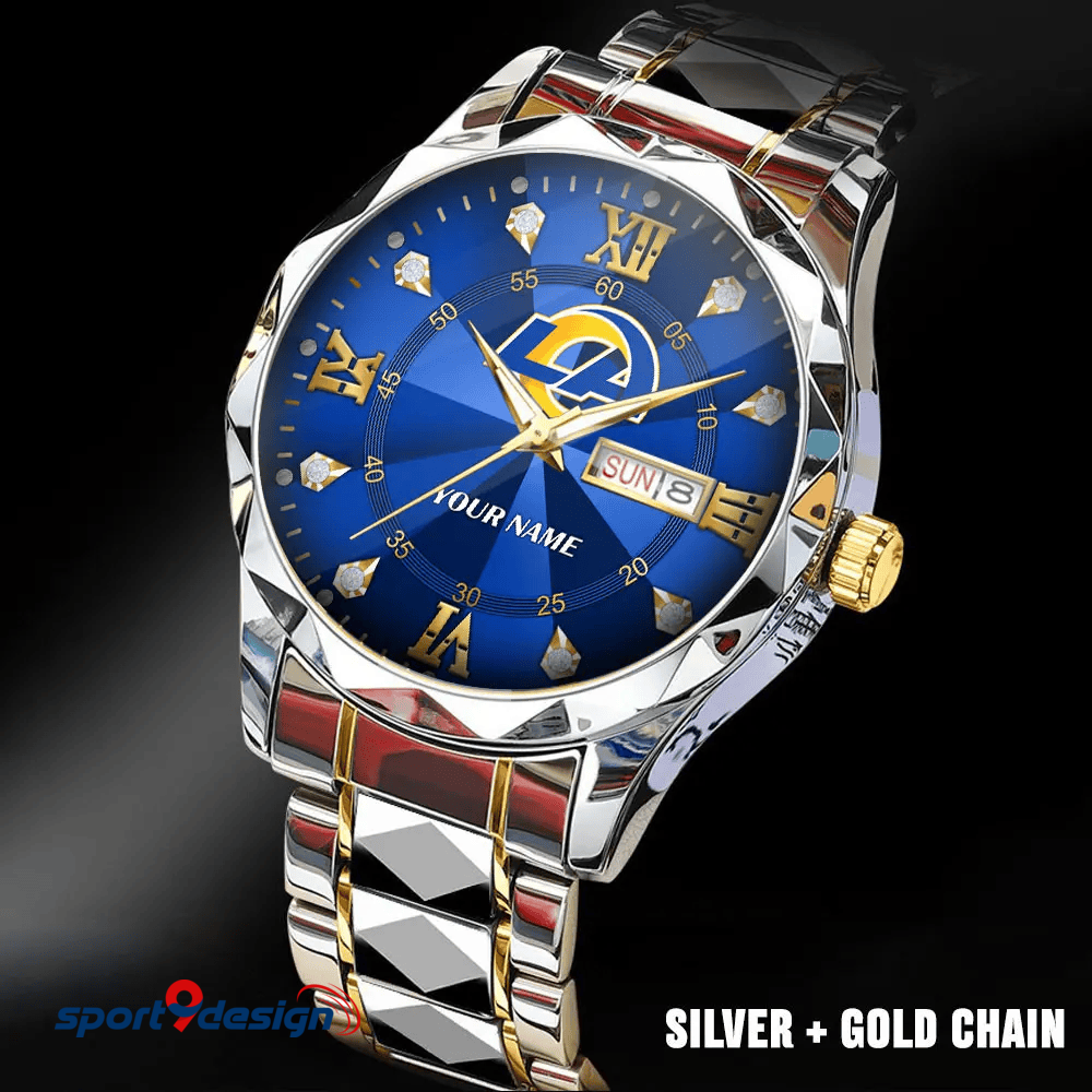 Los Angeles Rams - American Football Men Luxury Hand Watch All Team Custom Any Name Gift For Fan - Limited Edition