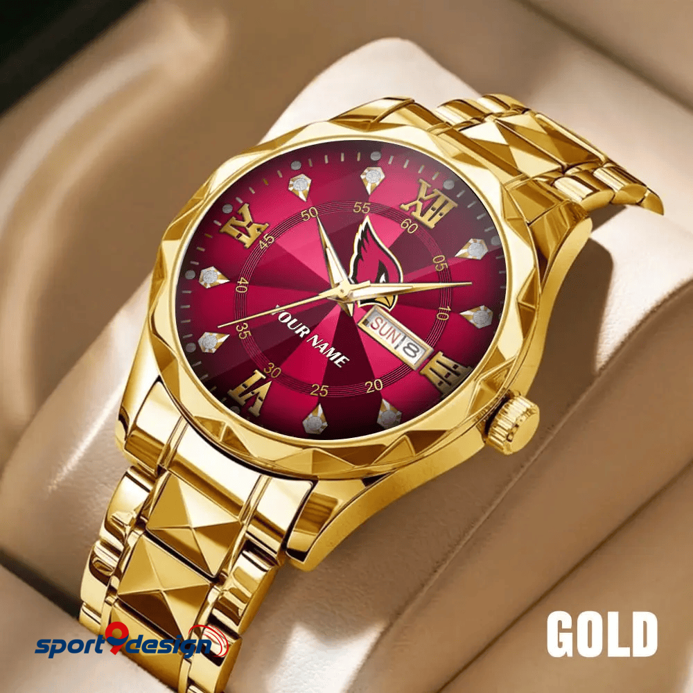 Arizona Cardinals - American Football Men Luxury Hand Watch All Team Custom Any Name Gift For Fan - Limited Edition
