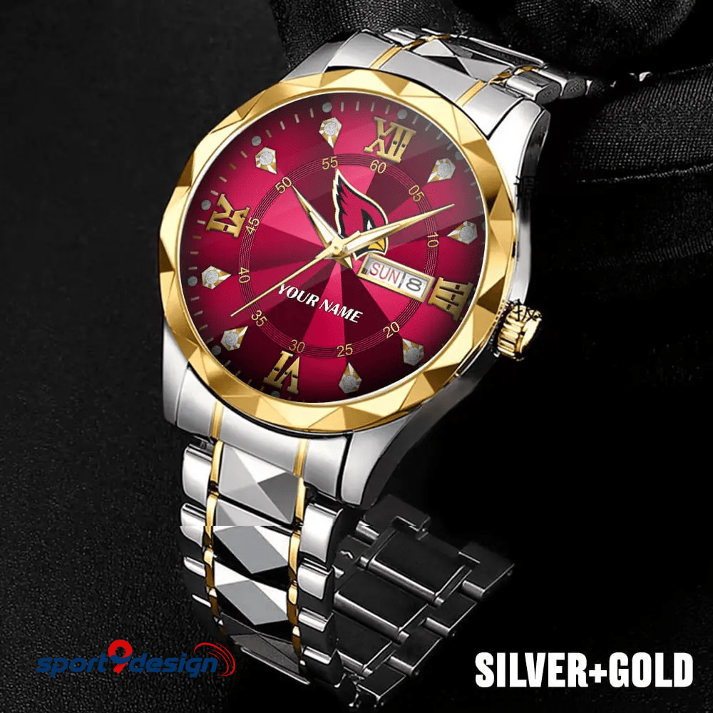 Arizona Cardinals - American Football Men Luxury Hand Watch All Team Custom Any Name Gift For Fan - Limited Edition