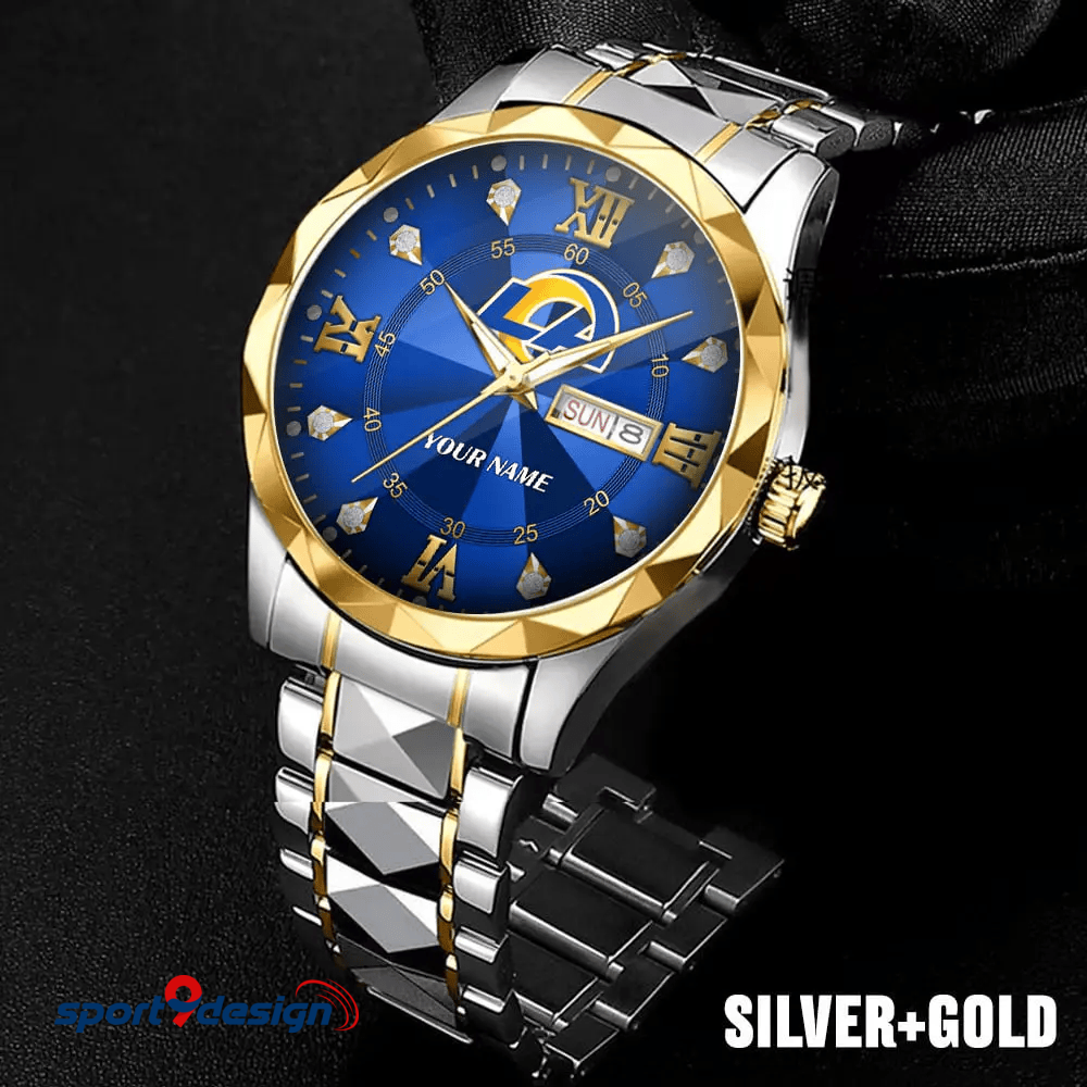 Los Angeles Rams - American Football Men Luxury Hand Watch All Team Custom Any Name Gift For Fan - Limited Edition