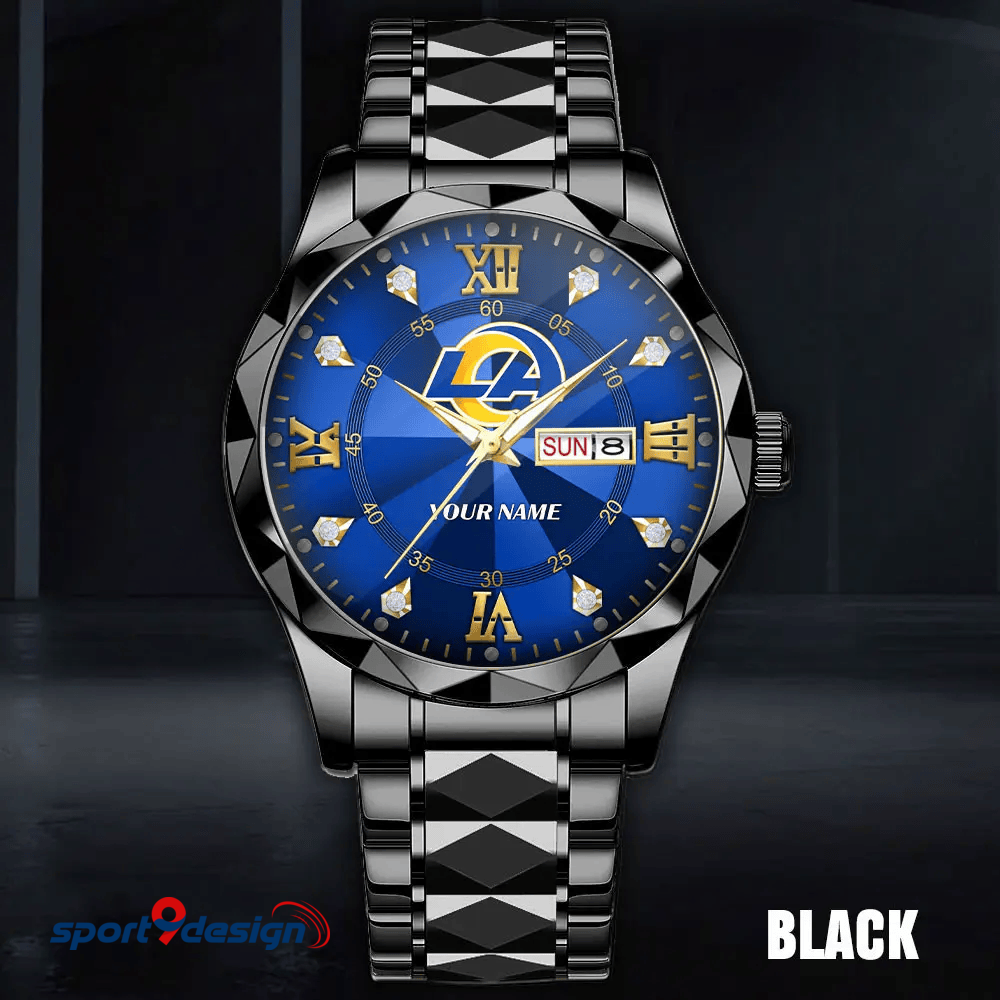 Los Angeles Rams - American Football Men Luxury Hand Watch All Team Custom Any Name Gift For Fan - Limited Edition
