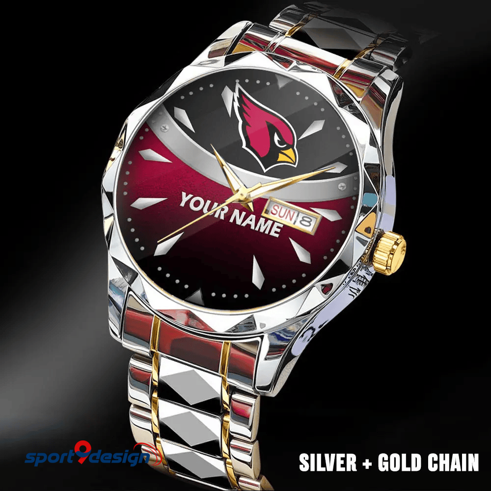 Arizona Cardinals - American Football Men Luxury Hand Watch Custom Any Name Gifts For Fan-Limitted Edition