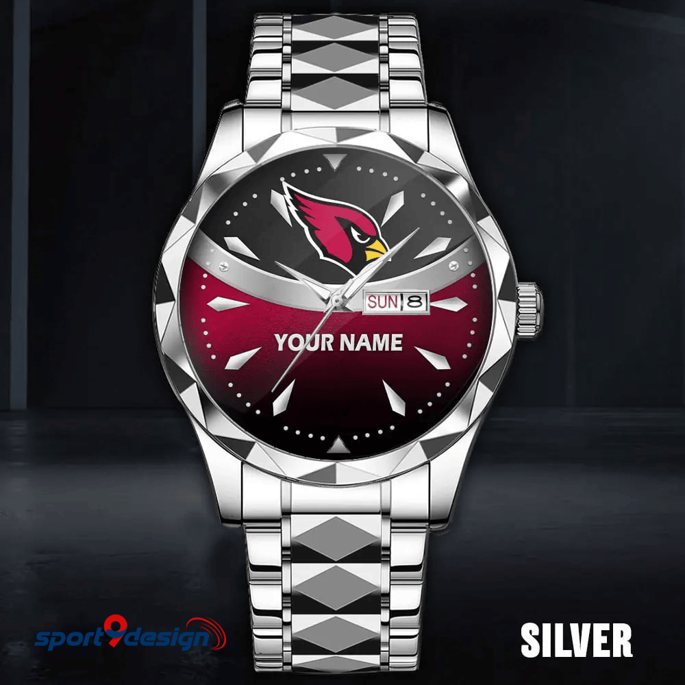 Arizona Cardinals - American Football Men Luxury Hand Watch Custom Any Name Gifts For Fan-Limitted Edition