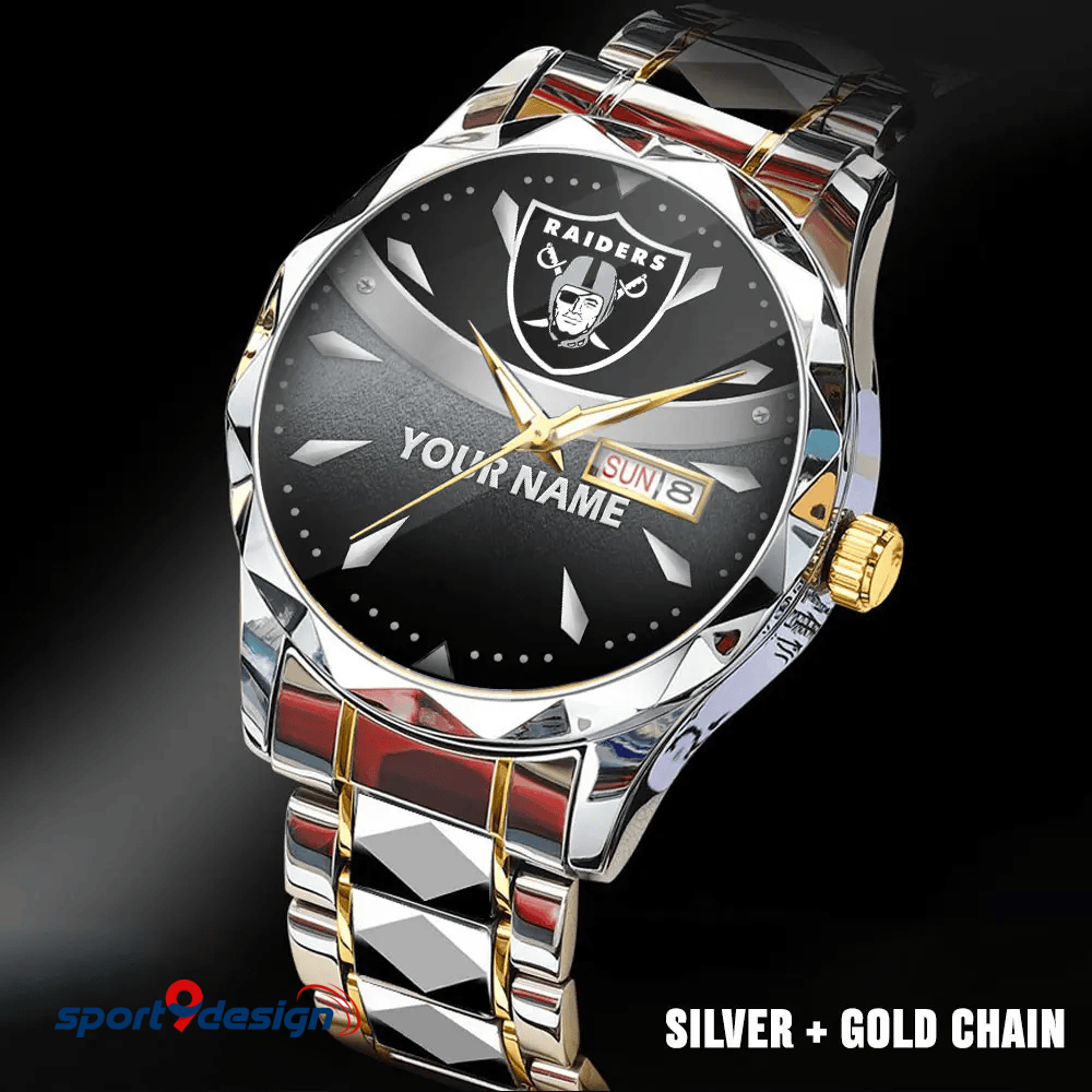 Las Vegas Raiders - American Football Men Luxury Hand Watch Custom Any Name Gifts For Fan-Limitted Edition