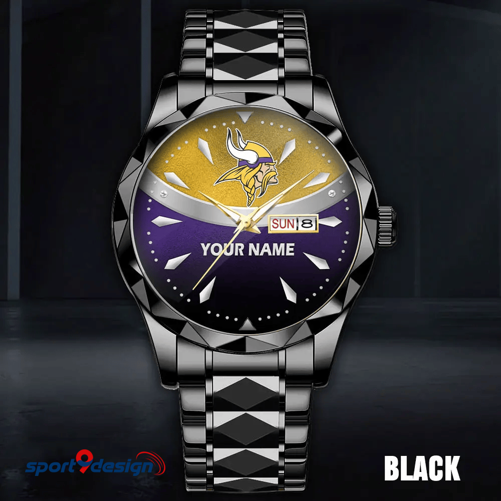 Minnesota Vikings - American Football Men Luxury Hand Watch Custom Any Name Gifts For Fan-Limitted Edition