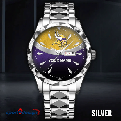 Minnesota Vikings - American Football Men Luxury Hand Watch Custom Any Name Gifts For Fan-Limitted Edition