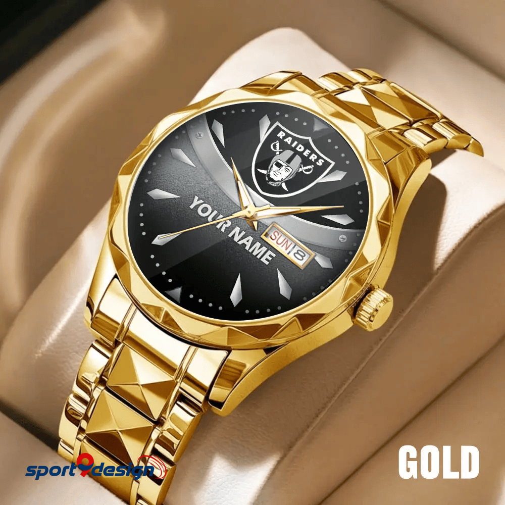 Las Vegas Raiders - American Football Men Luxury Hand Watch Custom Any Name Gifts For Fan-Limitted Edition