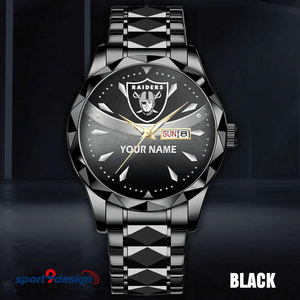 Las Vegas Raiders - American Football Men Luxury Hand Watch Custom Any Name Gifts For Fan-Limitted Edition