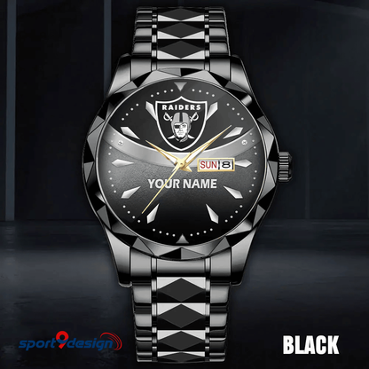 Las Vegas Raiders - American Football Men Luxury Hand Watch Custom Any Name Gifts For Fan-Limitted Edition