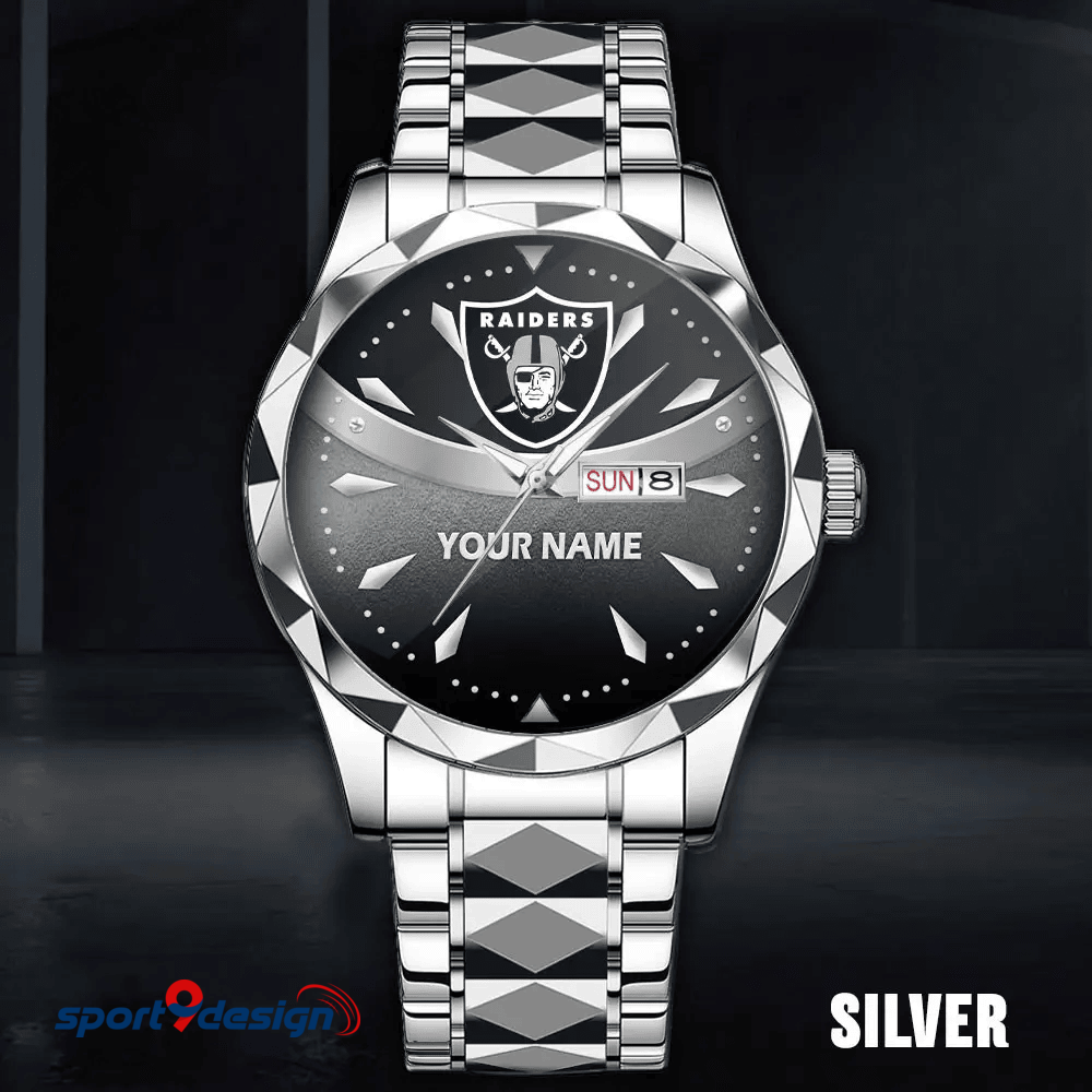 Las Vegas Raiders - American Football Men Luxury Hand Watch Custom Any Name Gifts For Fan-Limitted Edition