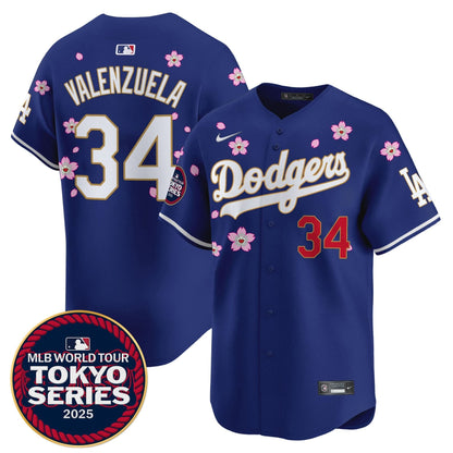 Dodgers Tokyo Series 2025 Gold Trim Vapor Premier Limited Jersey - Stitched