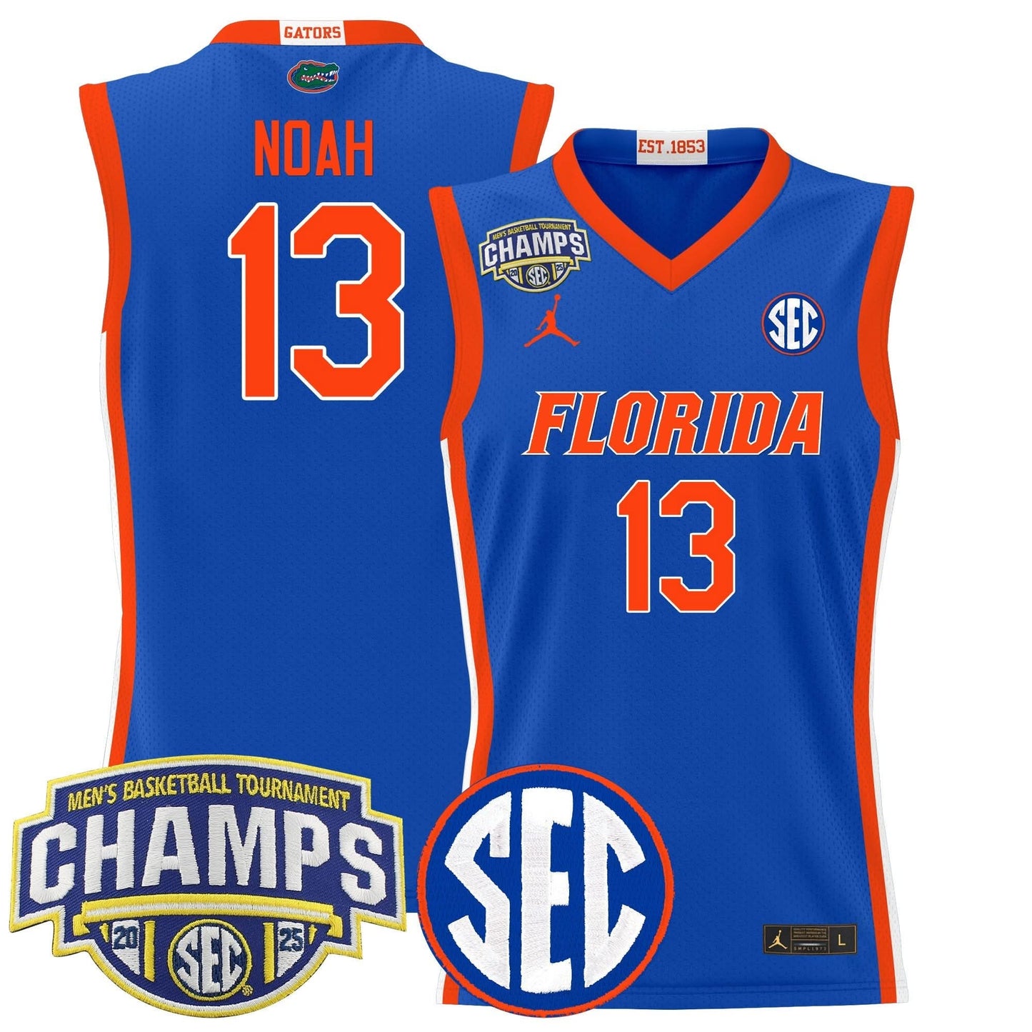 Florida Gators 2025 SEC Conference Tournament Champions Basketball Jersey - All Stitched