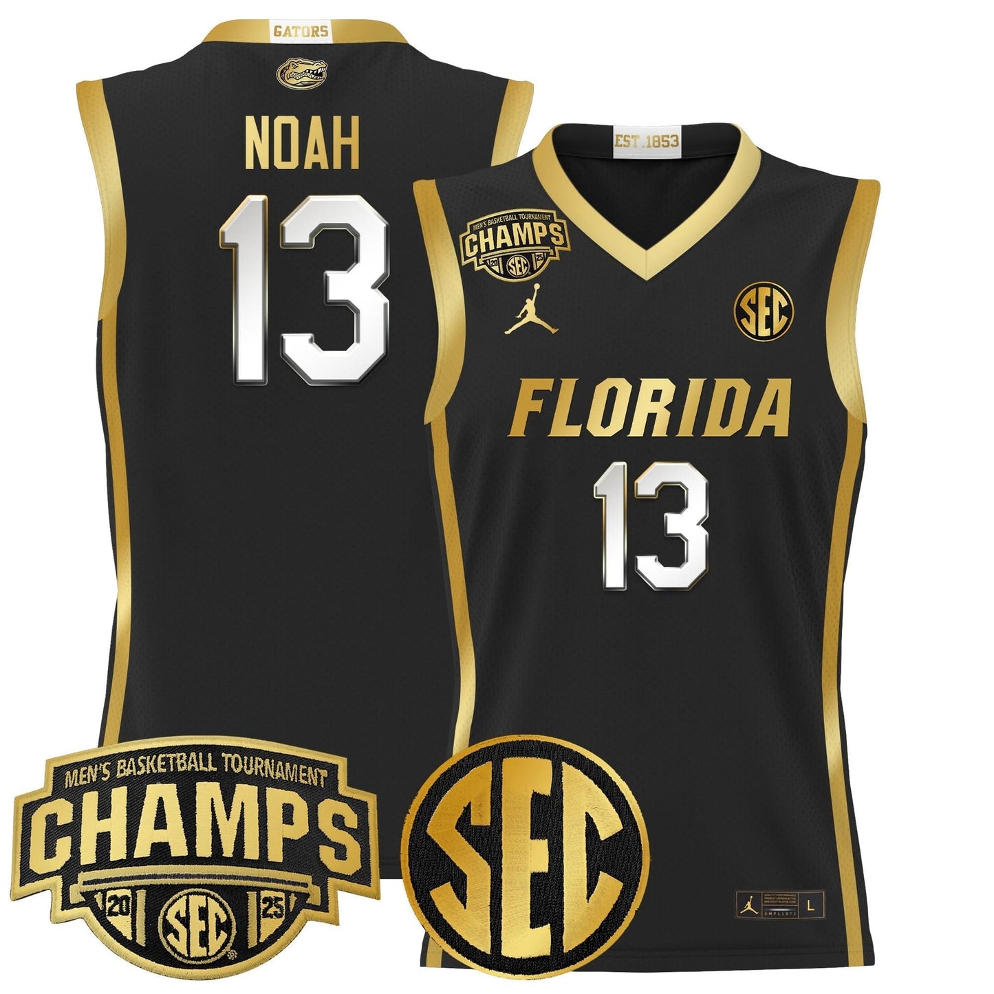 Florida Gators 2025 SEC Conference Tournament Champions Basketball Jersey - All Stitched