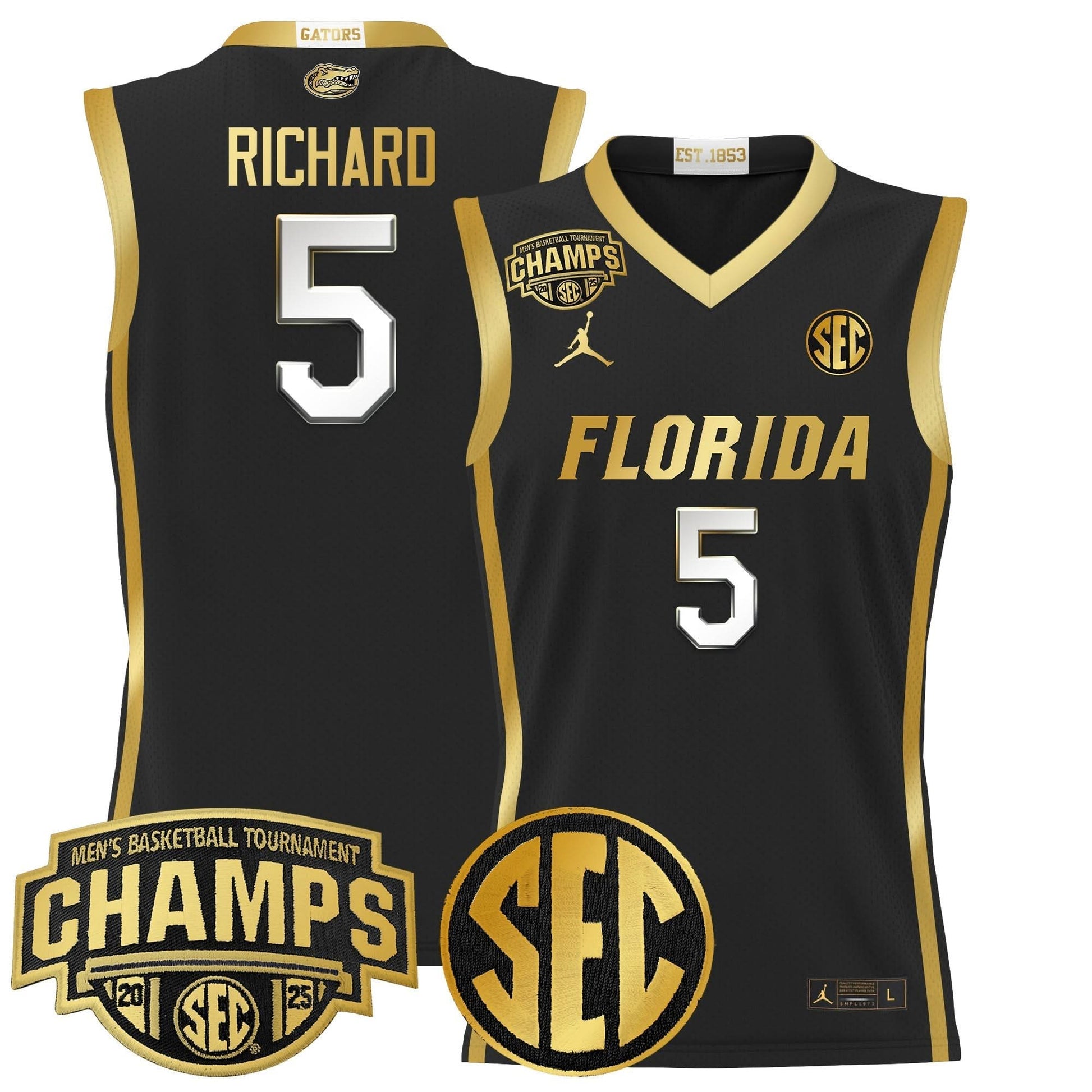 Florida Gators 2025 SEC Conference Tournament Champions Basketball Jersey - All Stitched