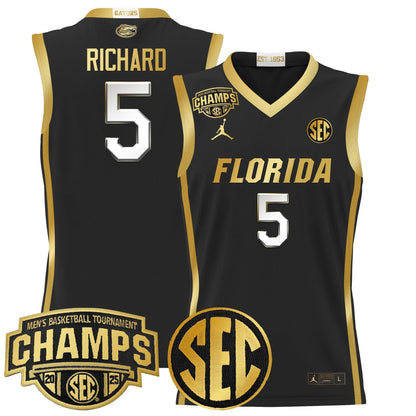 Florida Gators 2025 SEC Conference Tournament Champions Basketball Jersey - All Stitched