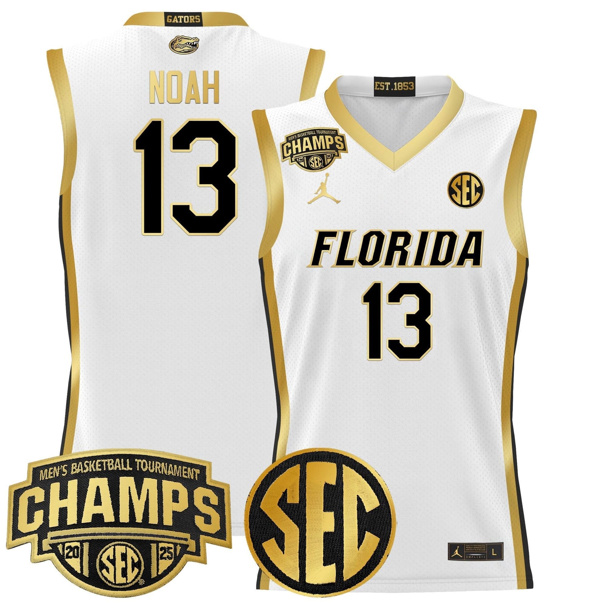 Florida Gators 2025 SEC Conference Tournament Champions Basketball Jersey - All Stitched
