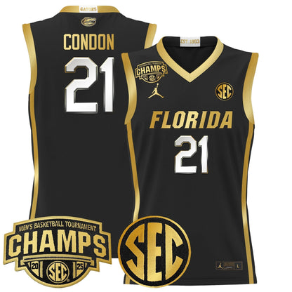 Florida Gators 2025 SEC Conference Tournament Champions Basketball Jersey - All Stitched