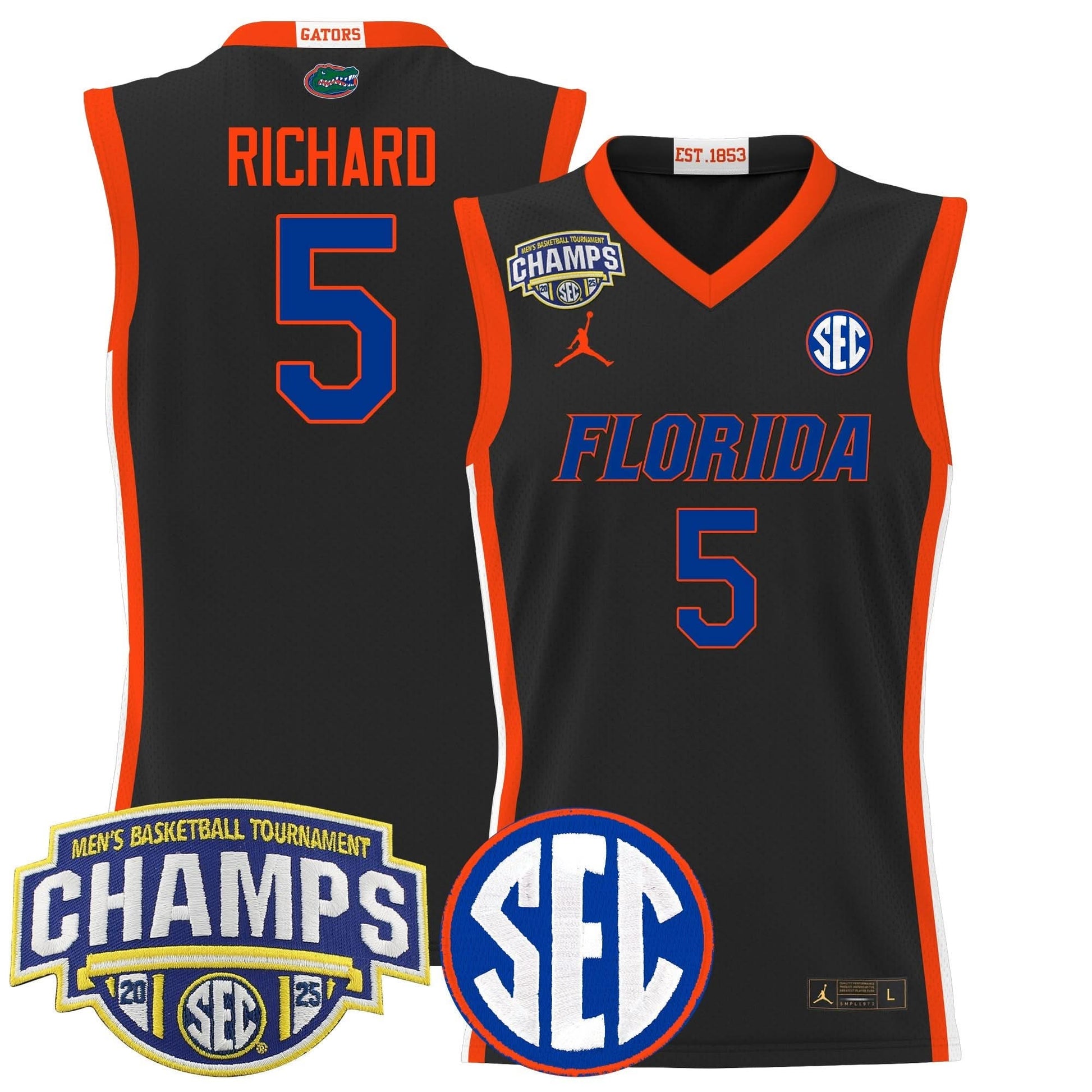 Florida Gators 2025 SEC Conference Tournament Champions Basketball Jersey - All Stitched