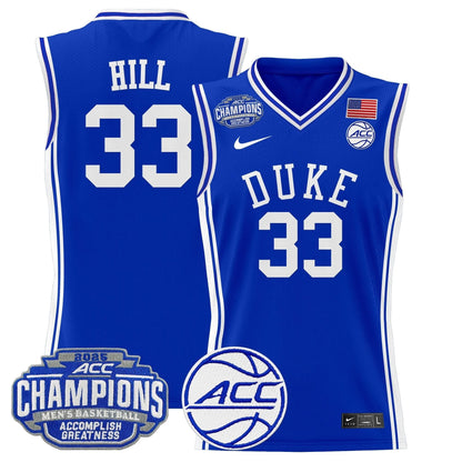 Duke Blue Devils 2025 ACC Conference Tournament Champions Basketball Jersey - All Stitched