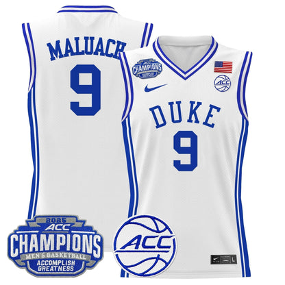 Duke Blue Devils 2025 ACC Conference Tournament Champions Basketball Jersey - All Stitched