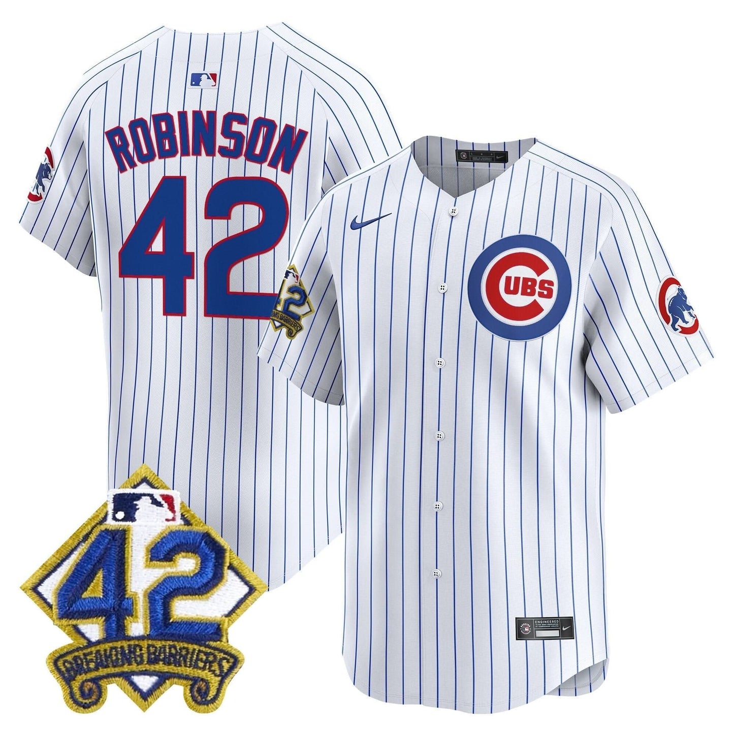 Chicago Cubs 2025 Jackie Robinson Patch Vapor Premier Limited Jersey - All Stitched