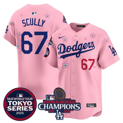 Dodgers Tokyo Series 2025 World Series Champions Patch Vapor Premier Limited Jersey - Stitched