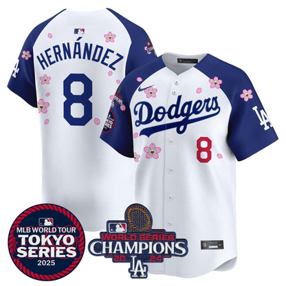 Dodgers Tokyo Series 2025 World Series Champions Patch Vapor Premier Limited Jersey - Stitched