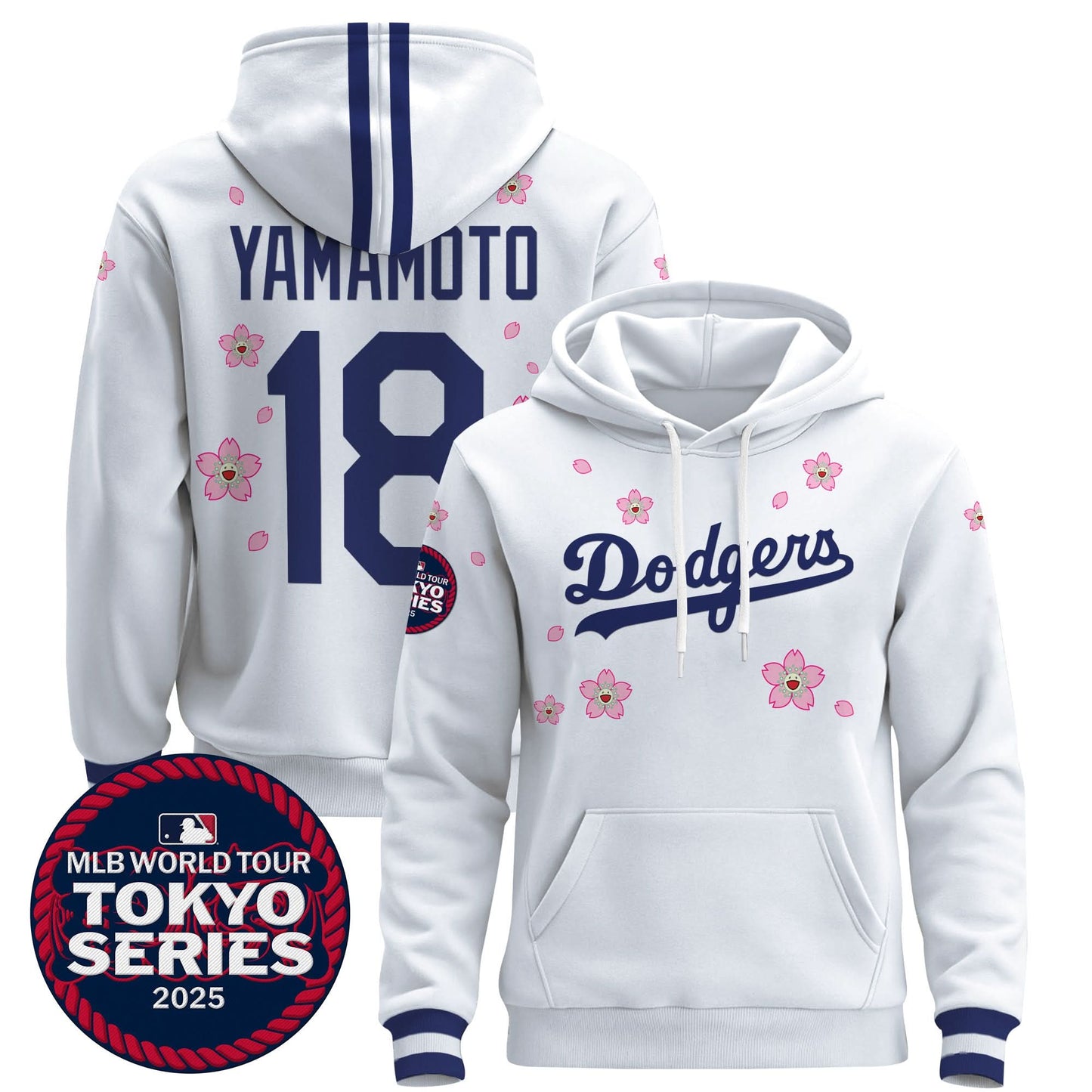 Dodgers Tokyo Series 2025 Pullover Hoodie V2 - Stitched