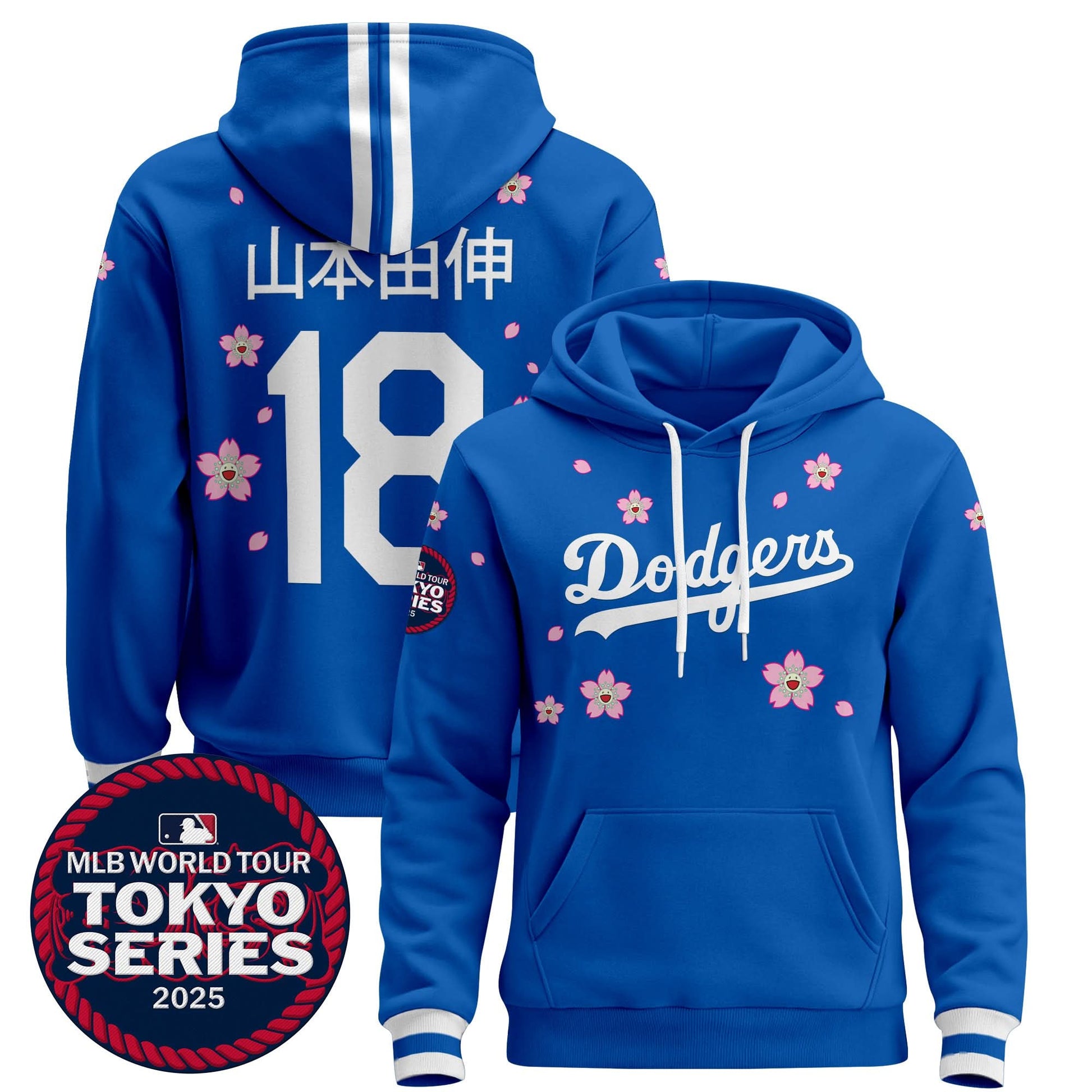 Dodgers Tokyo Series 2025 Pullover Hoodie V2 - Stitched
