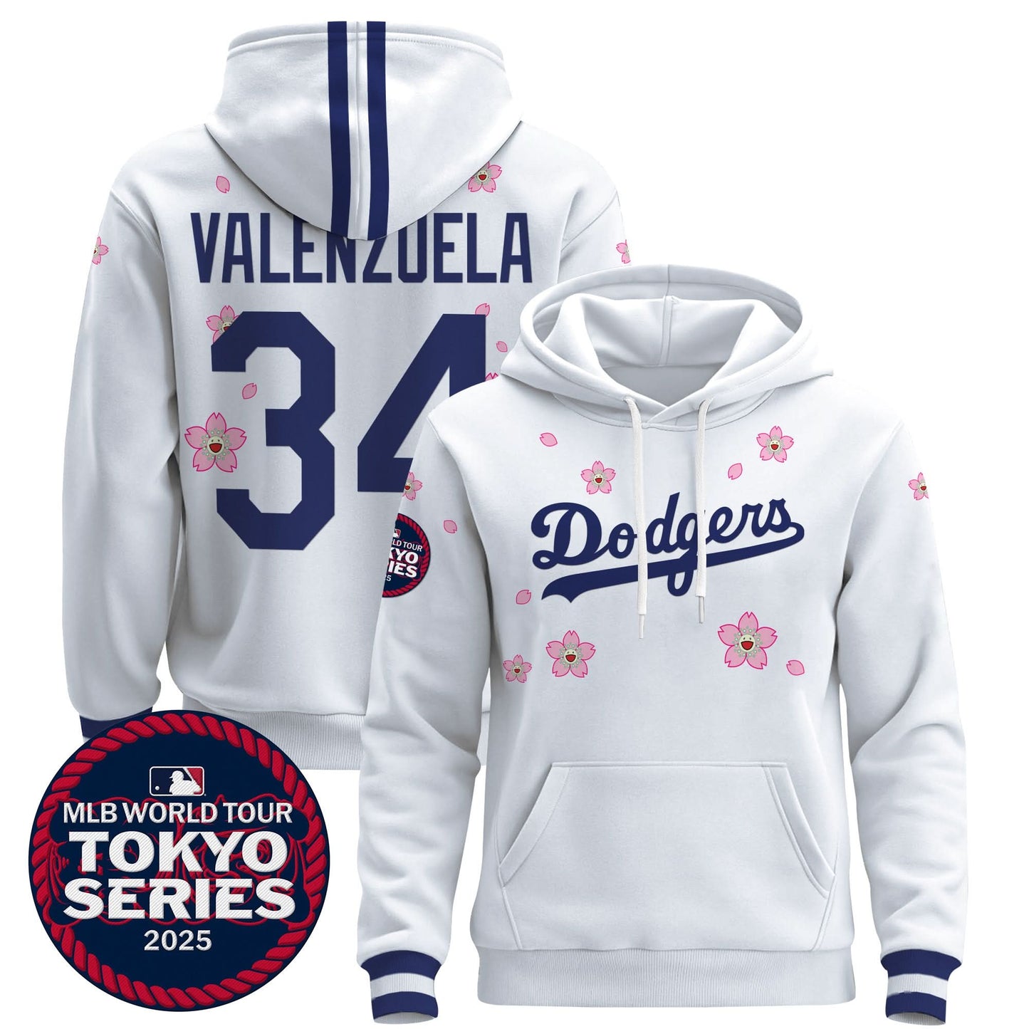 Dodgers Tokyo Series 2025 Pullover Hoodie V2 - Stitched